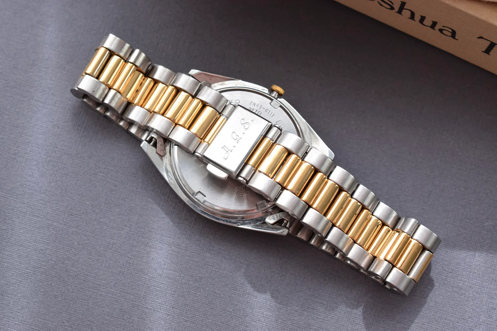 2001 Seiko Two Toned Champagne Dial Day-Date "President" - Image 9