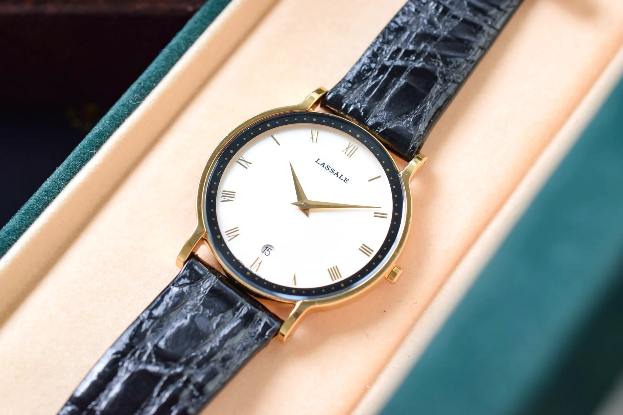 1992 NOS Seiko Lassale Mother of Pearl Roman Dial - Image 6