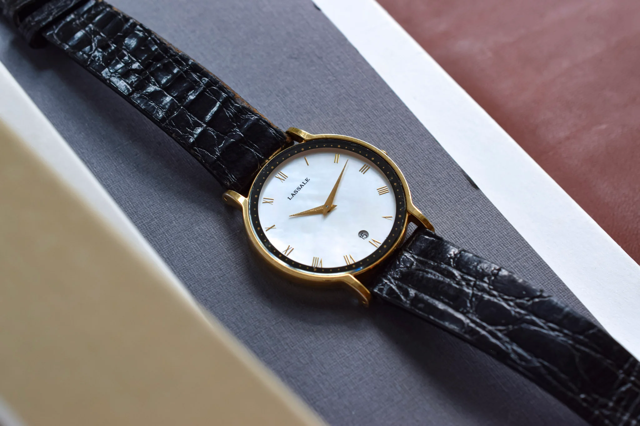 2002 Seiko Lassale Mother of Pearl Roman Dial - Image 6
