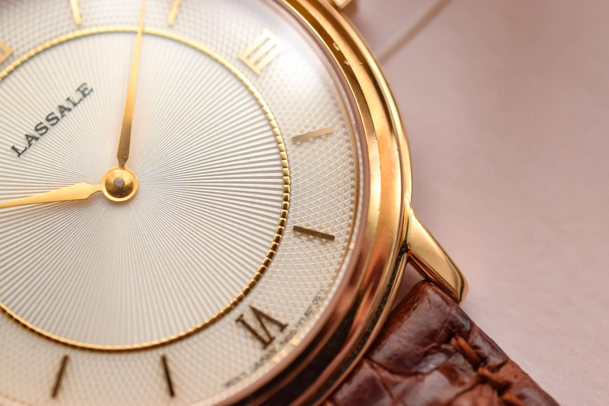 2003 NOS Seiko Lassale Sunray Hobnail Guilloche Sector Roman - Image 4
