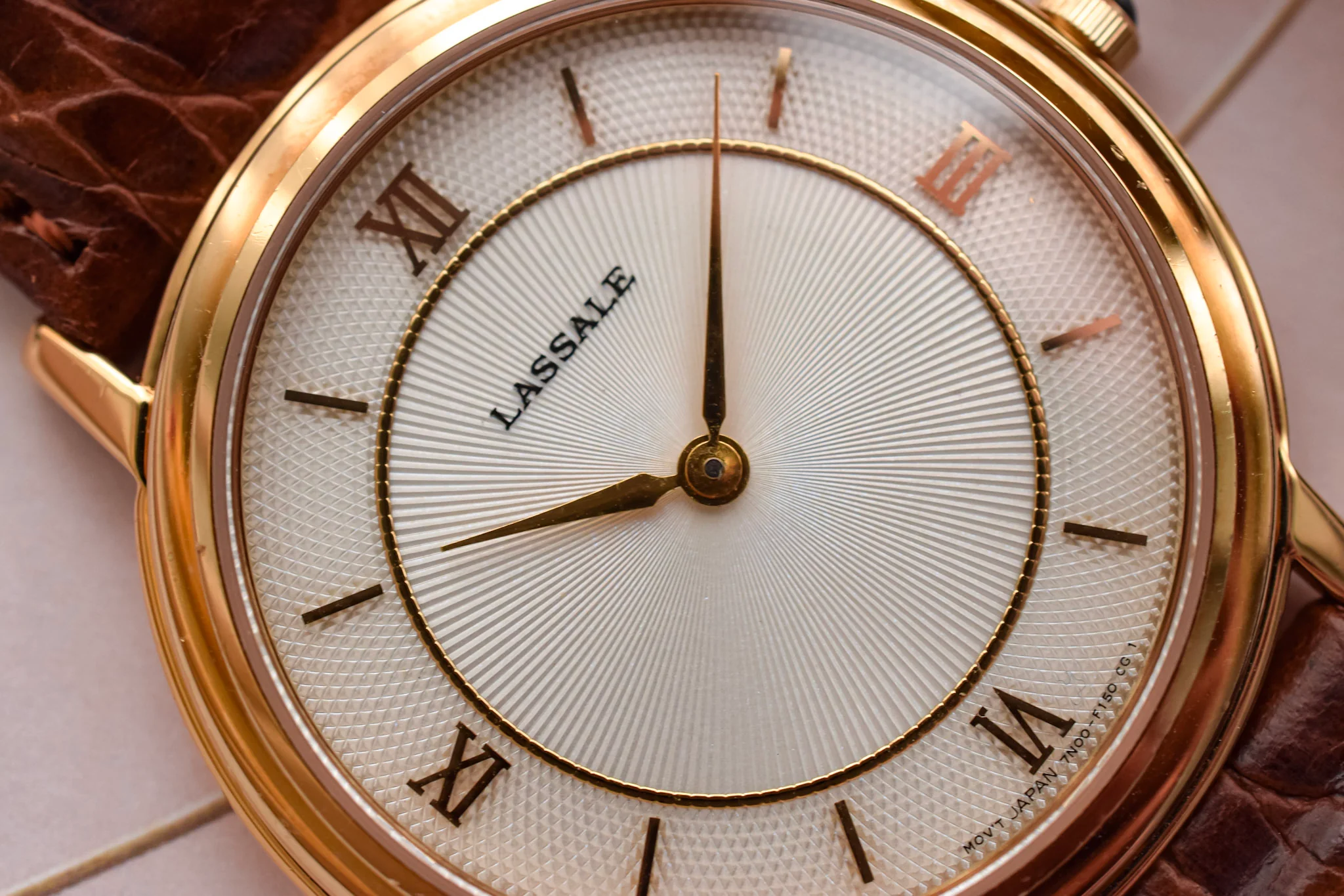 2003 NOS Seiko Lassale Sunray Hobnail Guilloche Sector Roman - Image 5