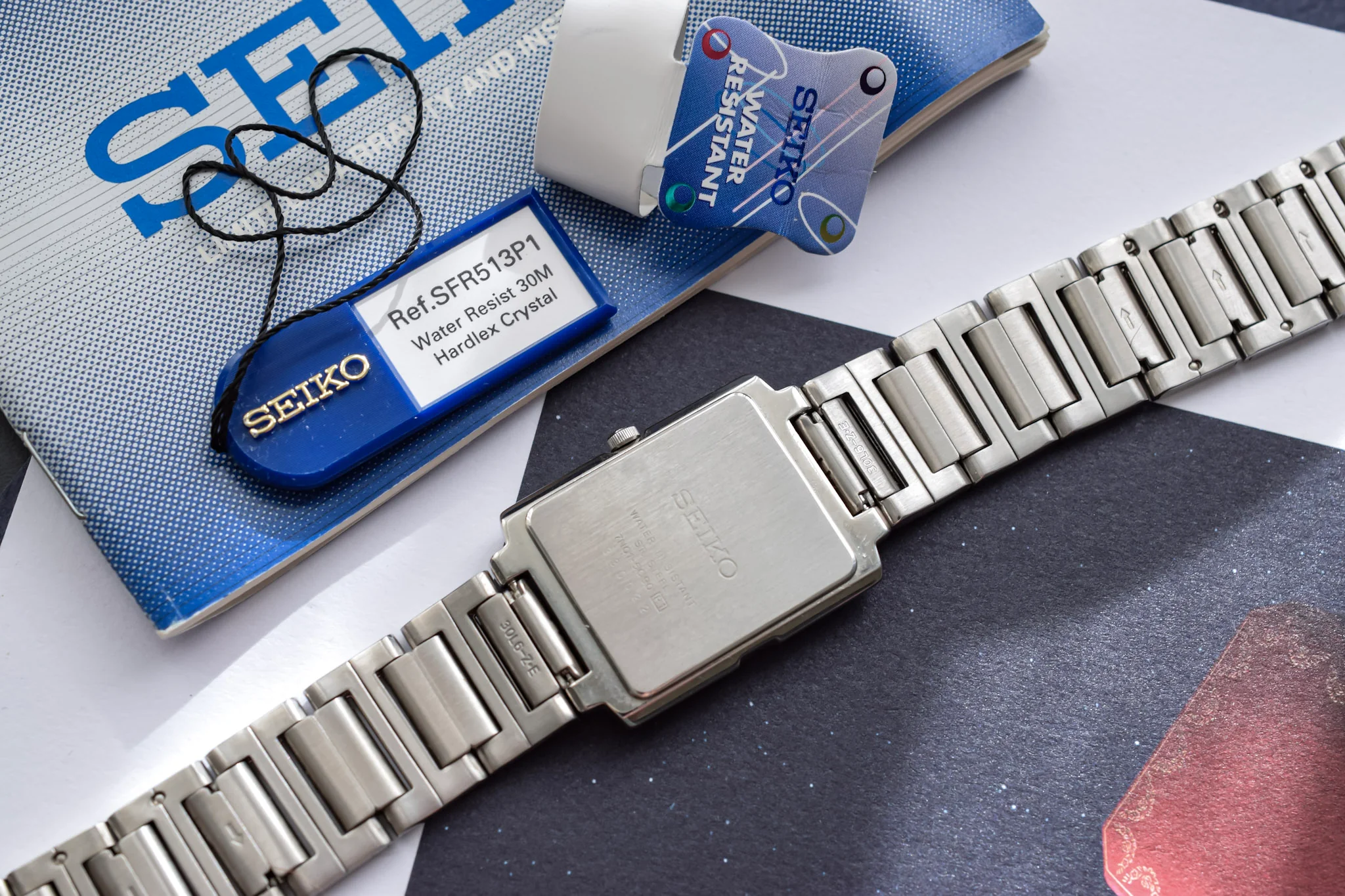 2003 Seiko Black Dial Roman Tank - New Old Stock - Image 8