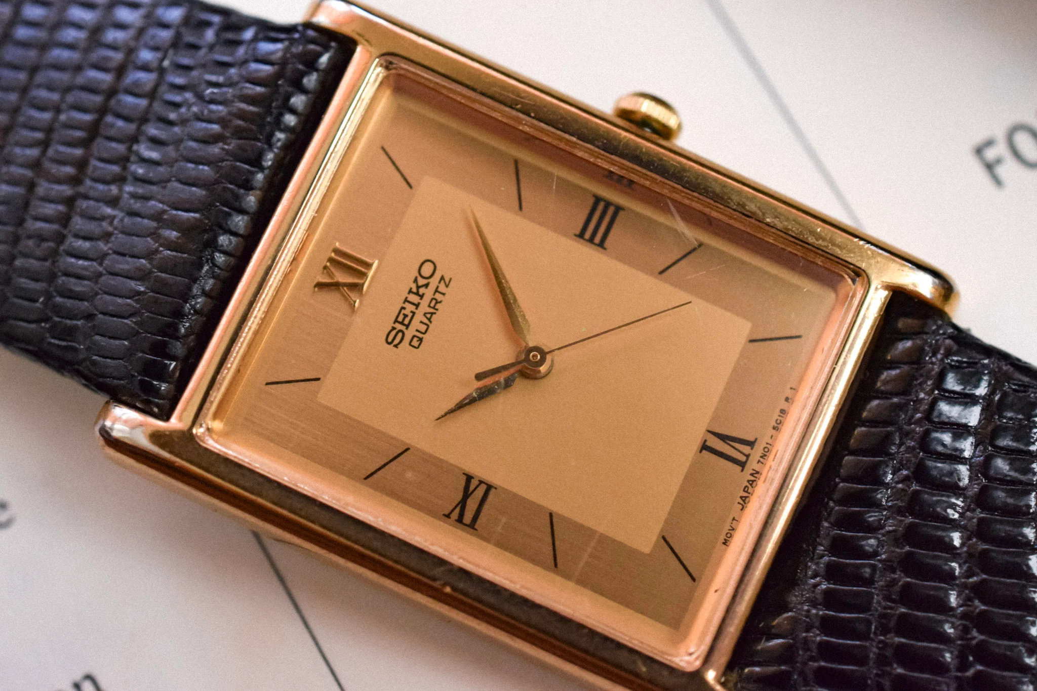 2003 Seiko Champagne Roman Tank - Image 3