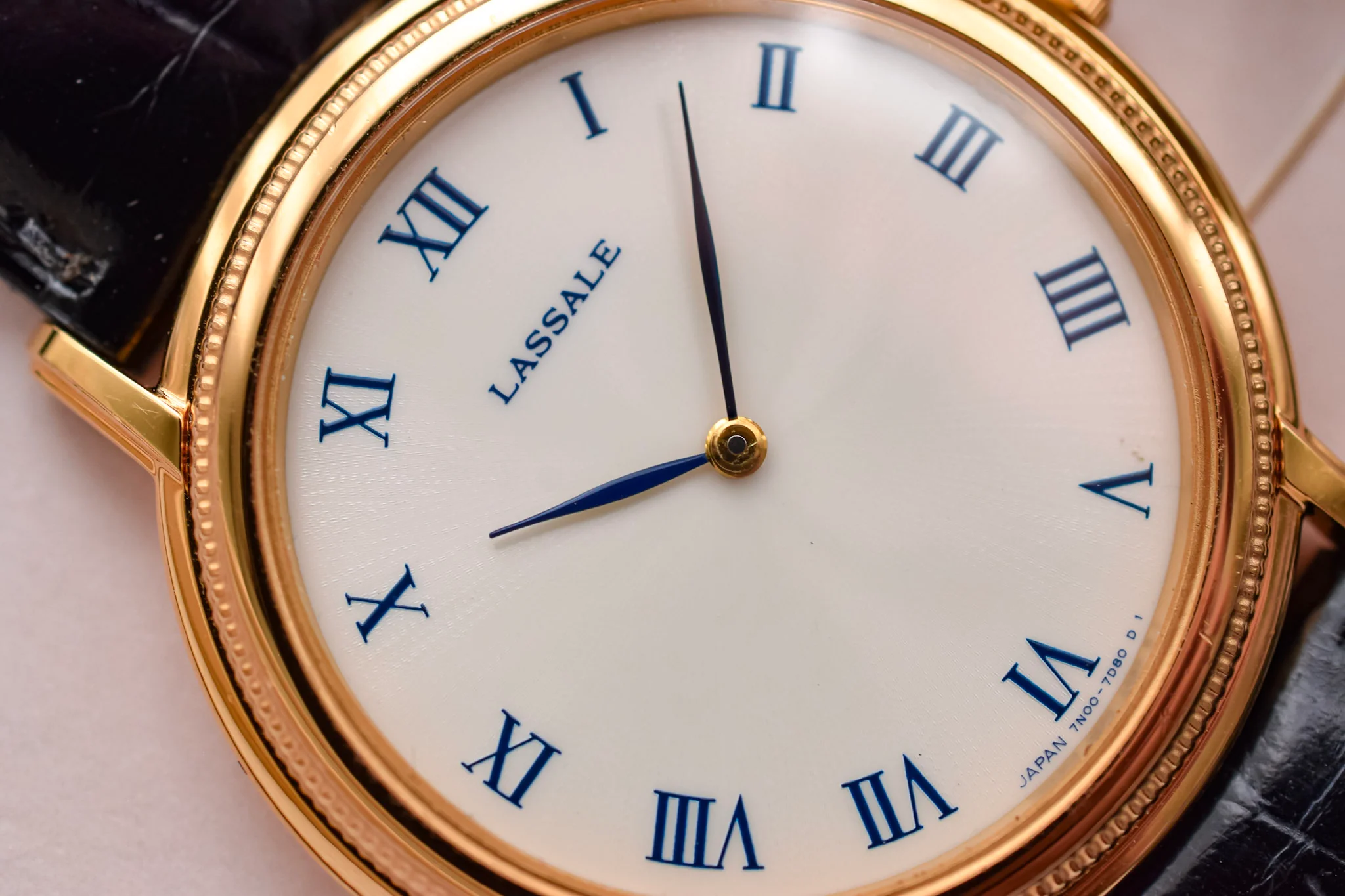 2004 NOS Seiko Lassale Coin Edge Bezel White Roman - Image 3
