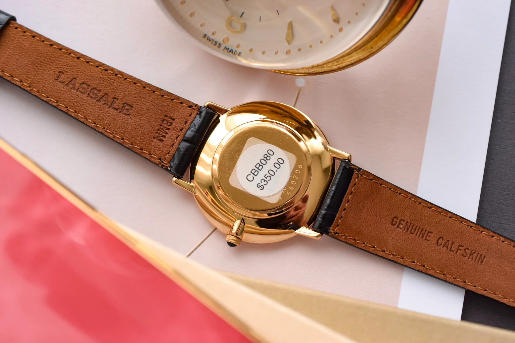 2005 NOS Seiko Lassale Stepped Case Gilt Roman - Image 11