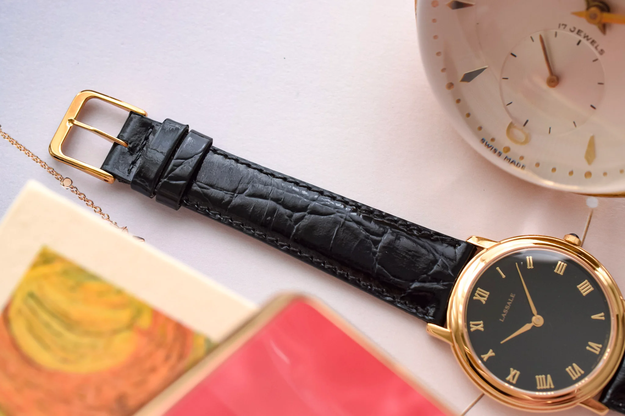2005 NOS Seiko Lassale Stepped Case Gilt Roman - Image 6