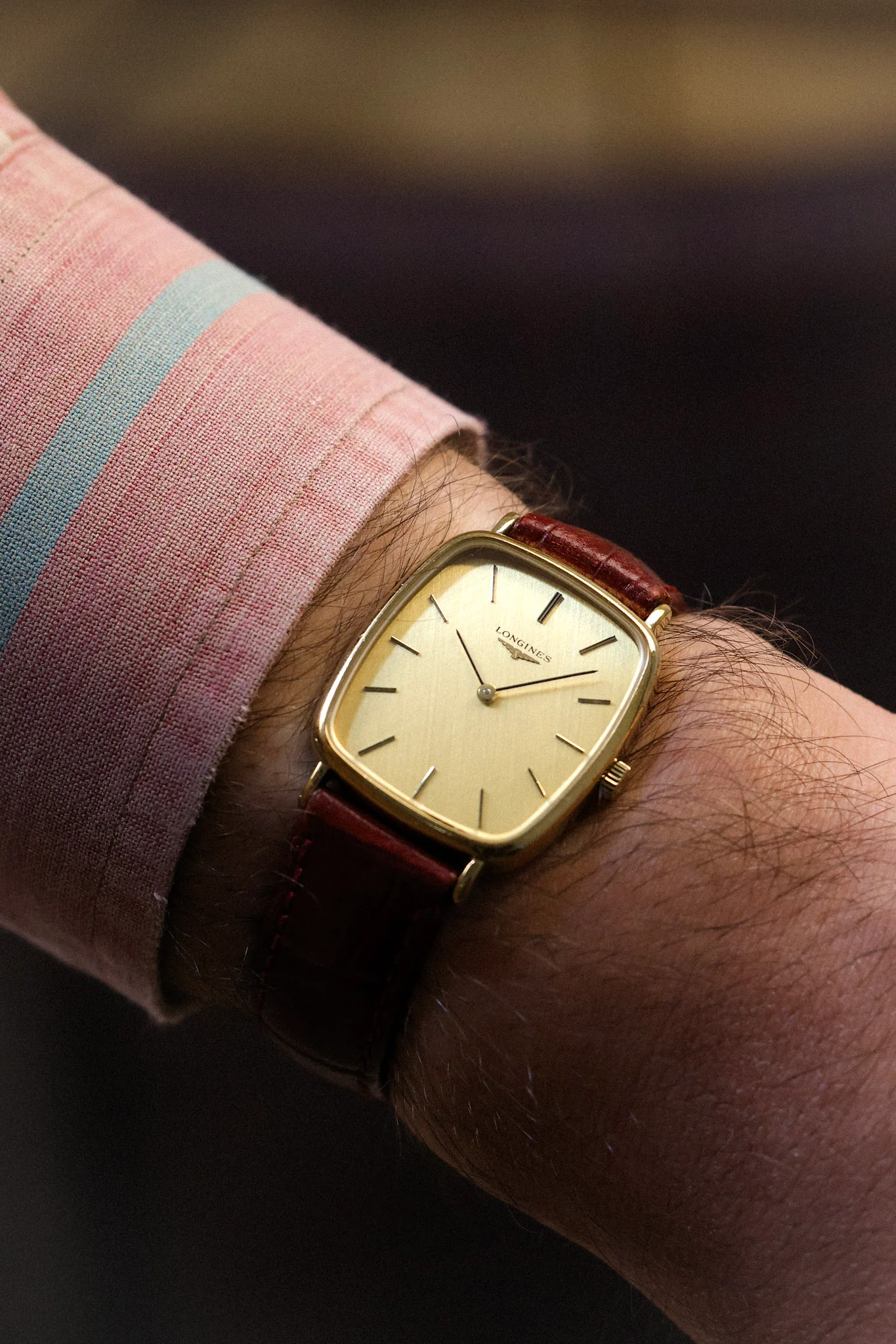 70s Longines Mechanical Linen Faberge - Image 4