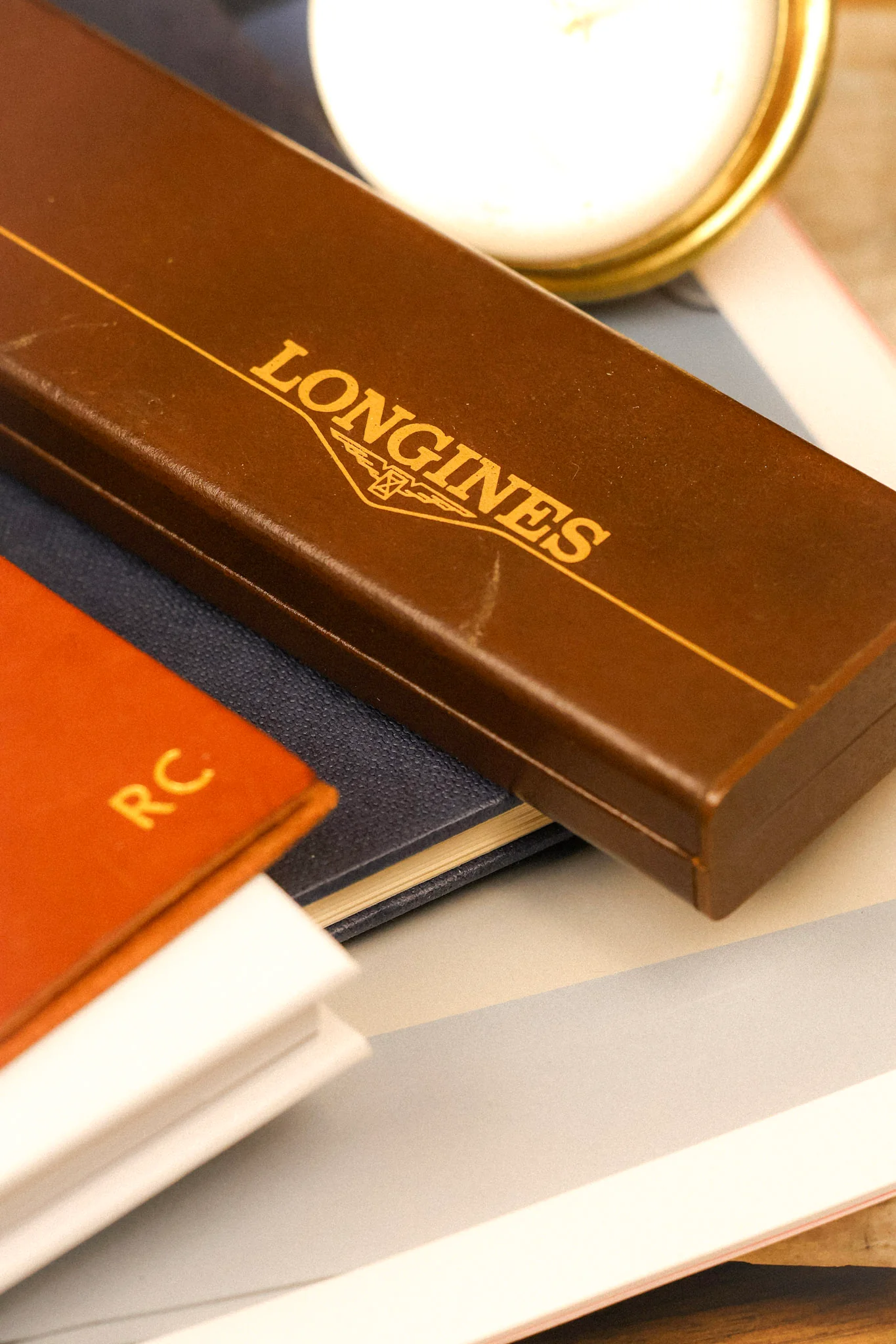 70s Longines Mechanical Linen Tonneau - In Box - Image 18
