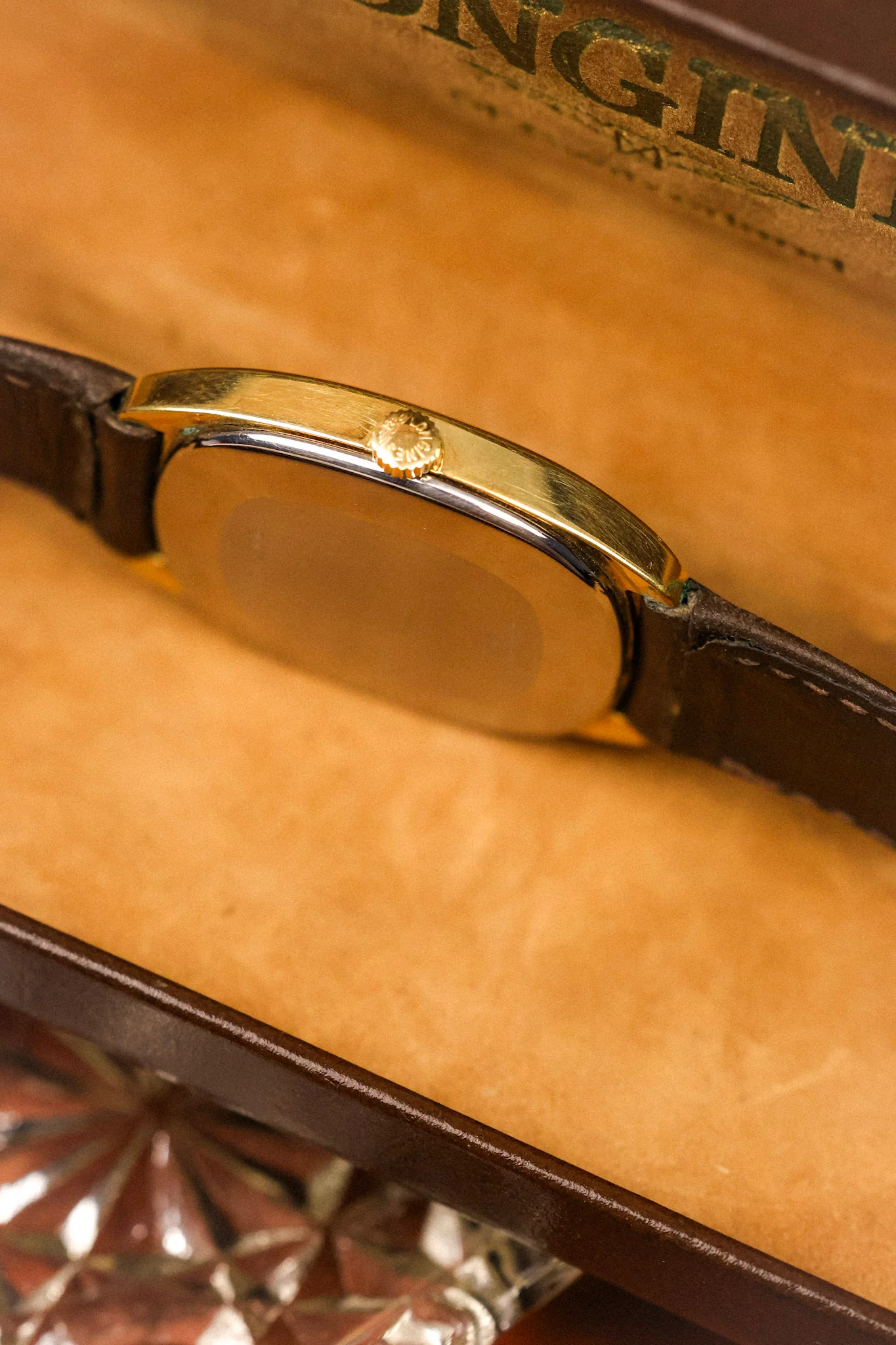 70s Longines Mechanical Linen Tonneau - In Box - Image 7
