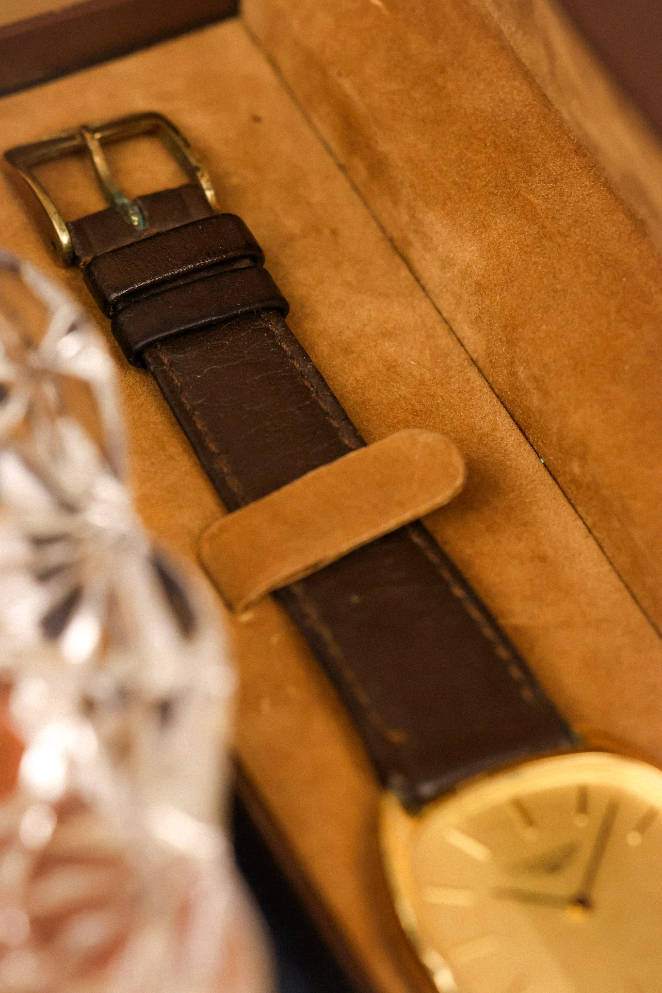 70s Longines Mechanical Linen Tonneau - In Box - Image 9