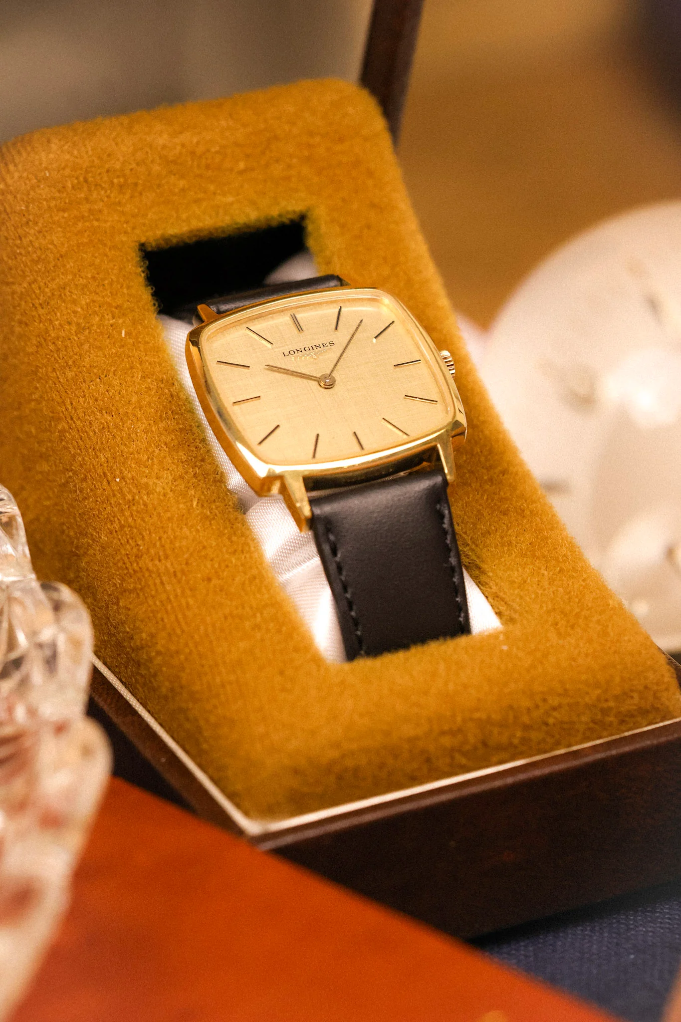 70s Longines Mechanical Linen TV - In Box - Image 11