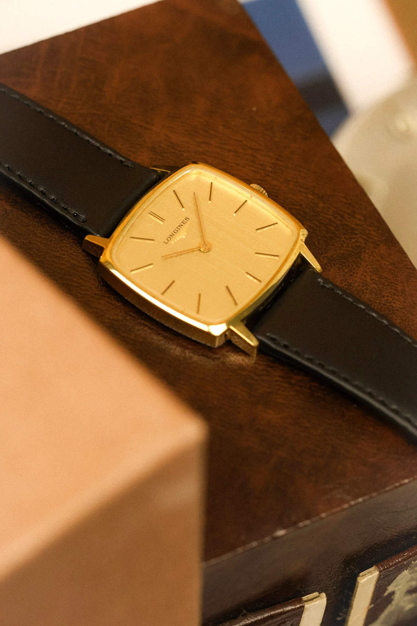 70s Longines Mechanical Linen TV - In Box - Image 9