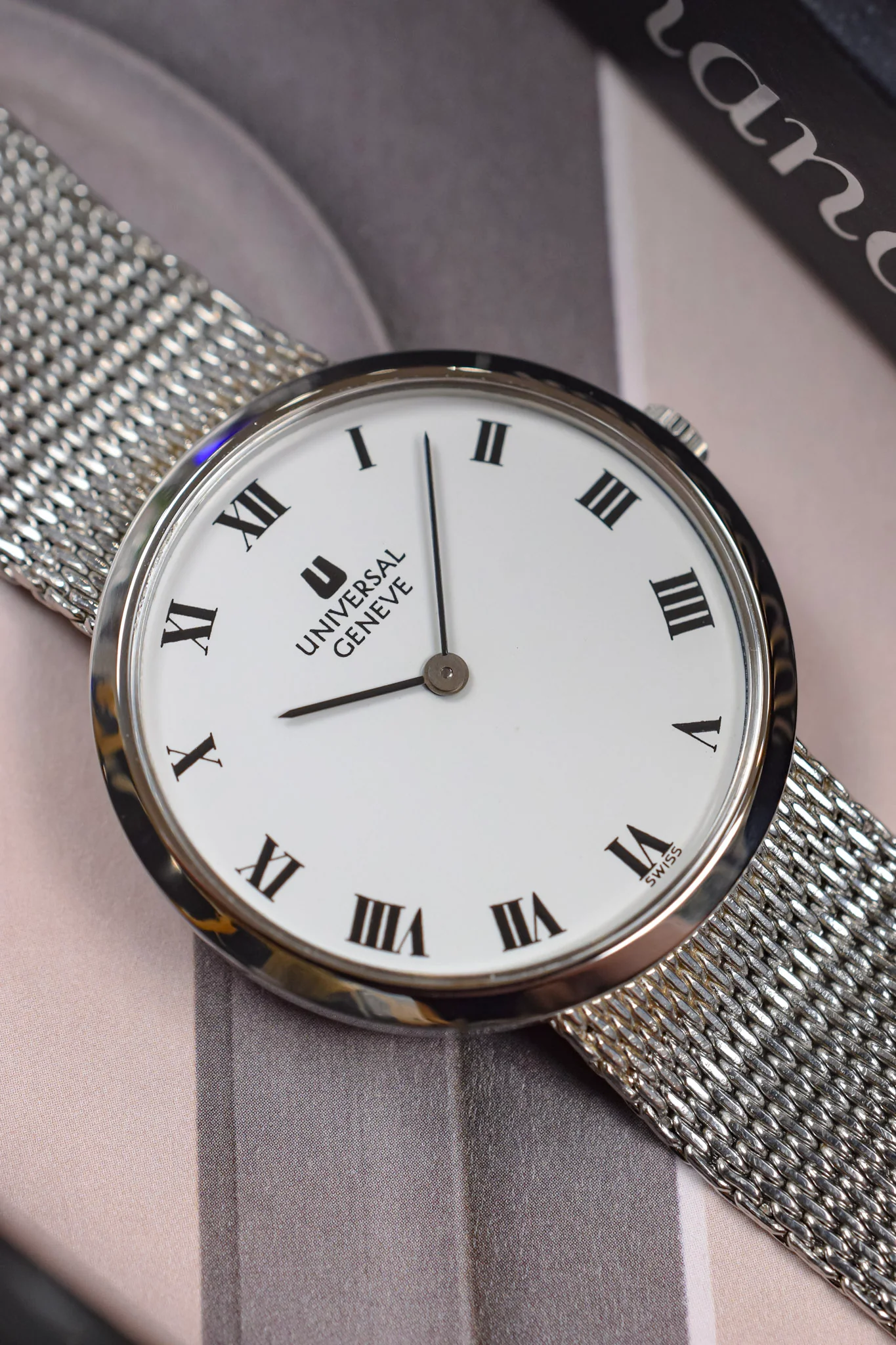70s Mechanical Universal Geneve Milanese Roman Disco Volante - Image 4