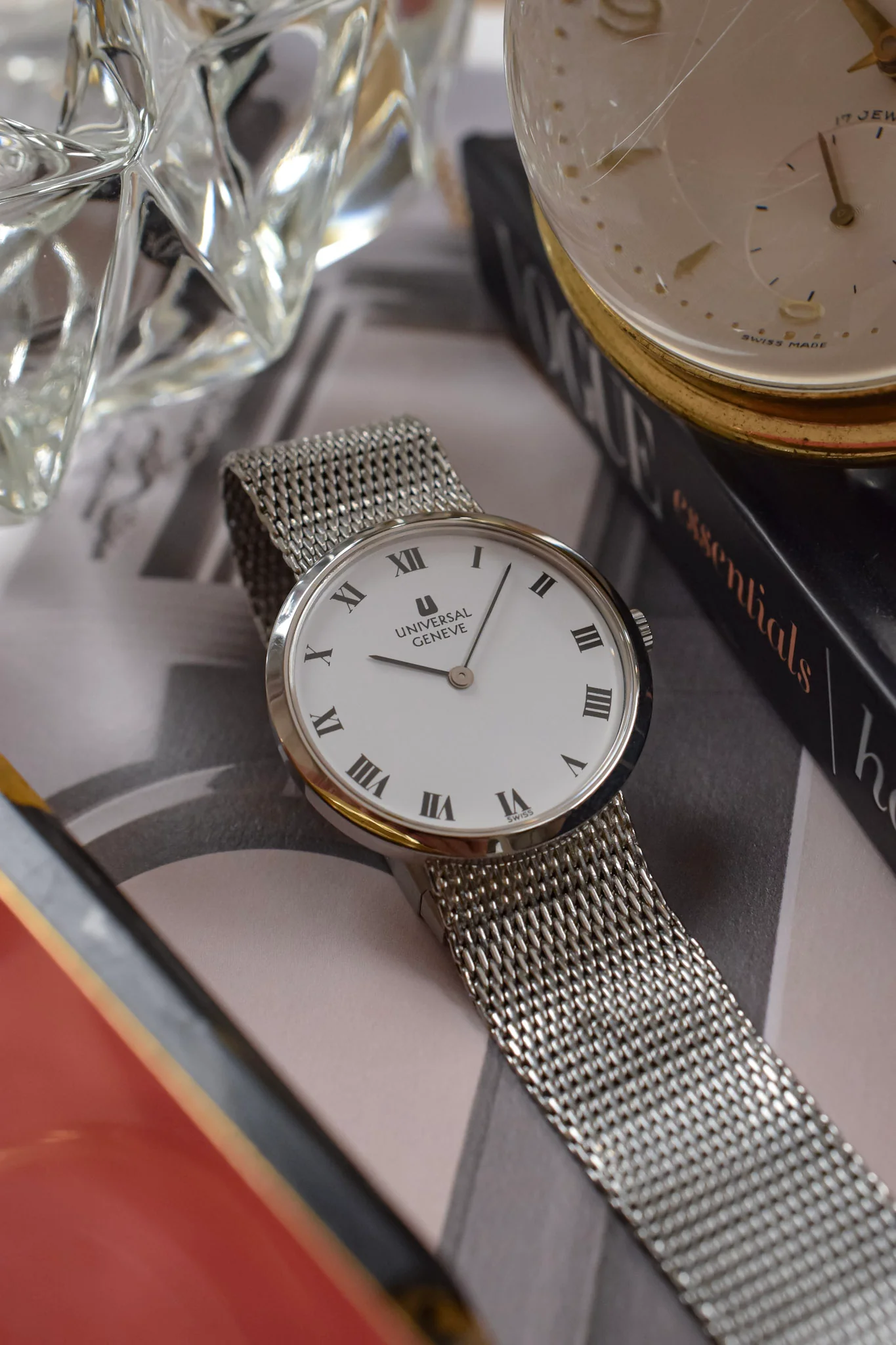 70s Mechanical Universal Geneve Milanese Roman Disco Volante - Image 5