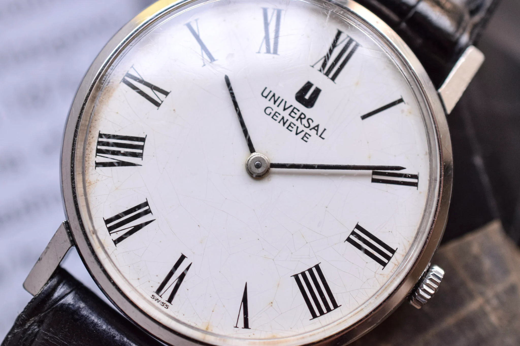 70s Mechanical Universal Geneve Roman Dial - Image 3
