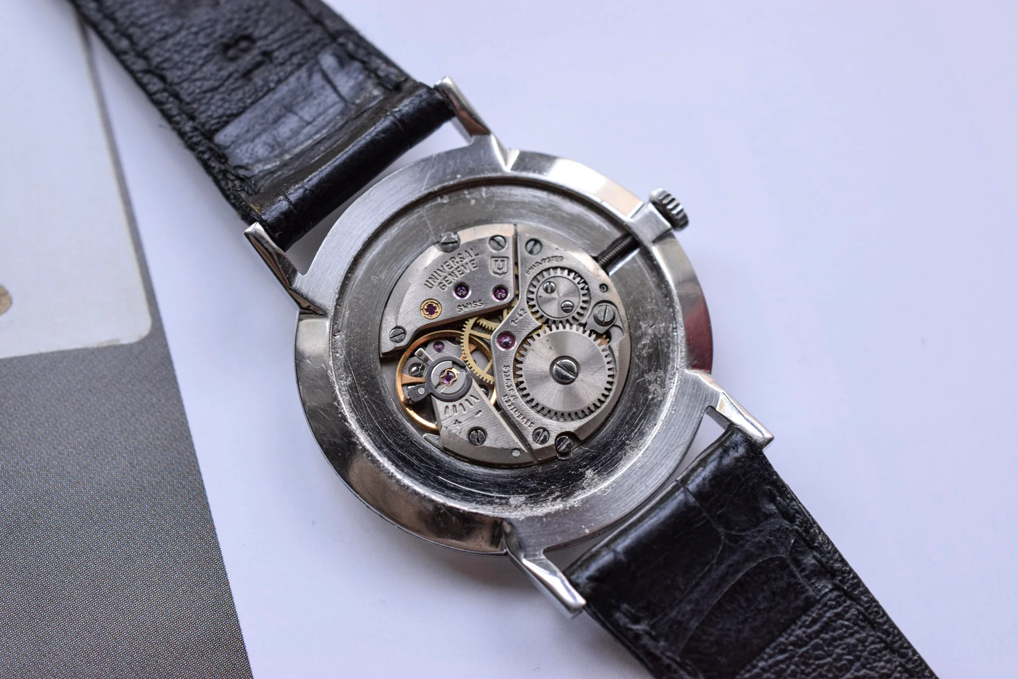 70s Mechanical Universal Geneve Roman Dial - Image 7