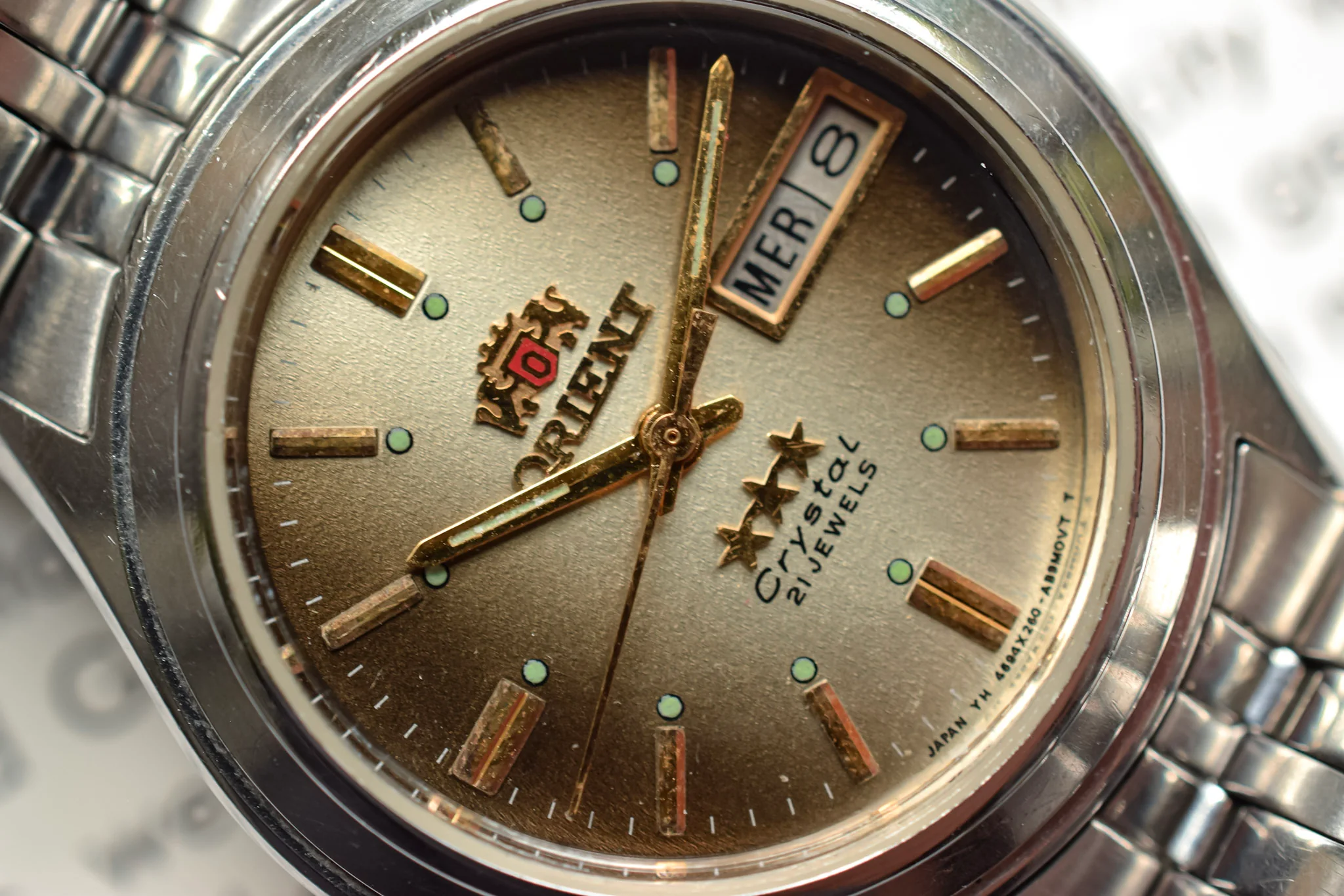 70s Orient Crystal Gradient Brown Dial - Image 3