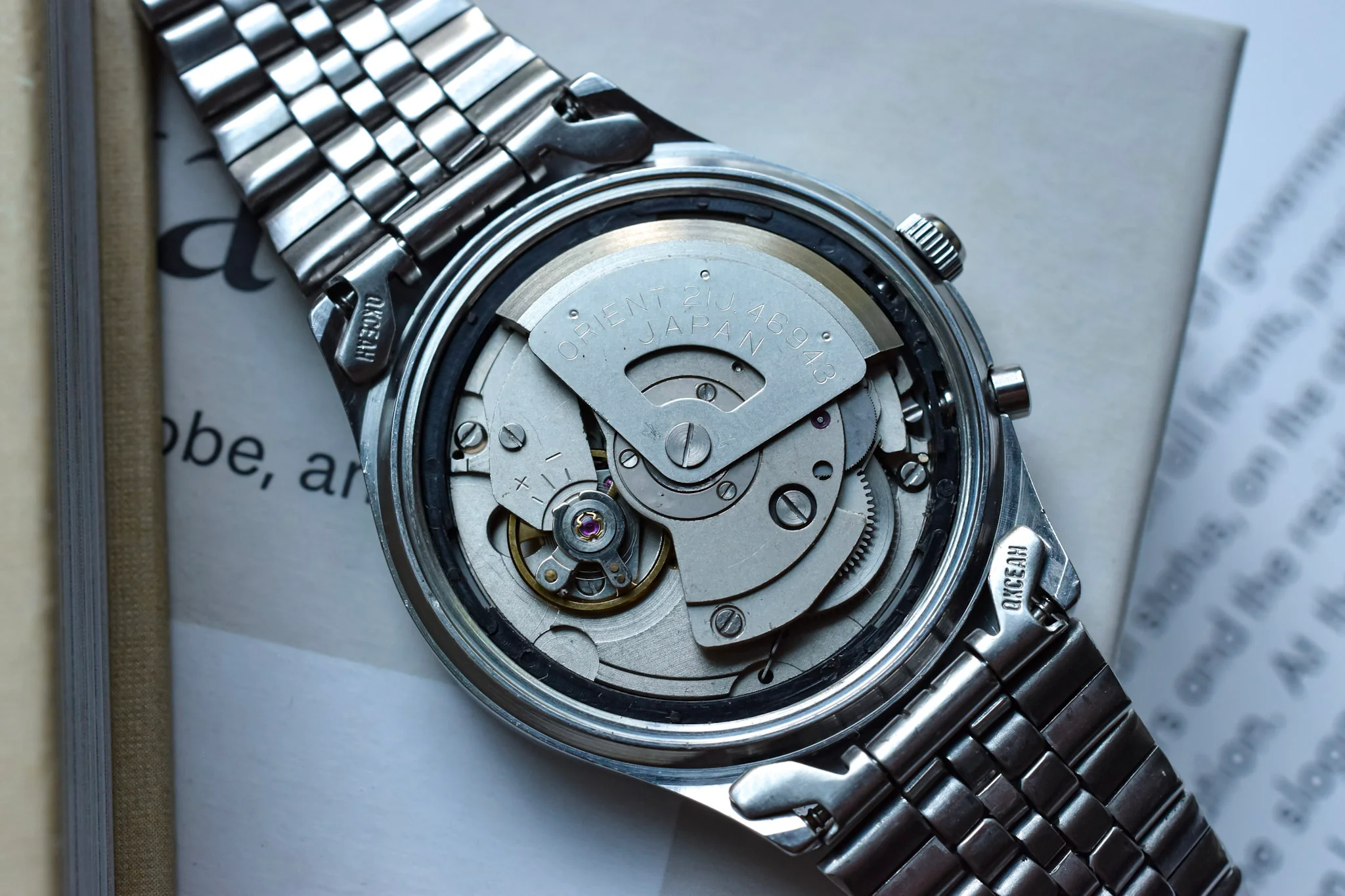 70s Orient Crystal Gradient Brown Dial - Image 5