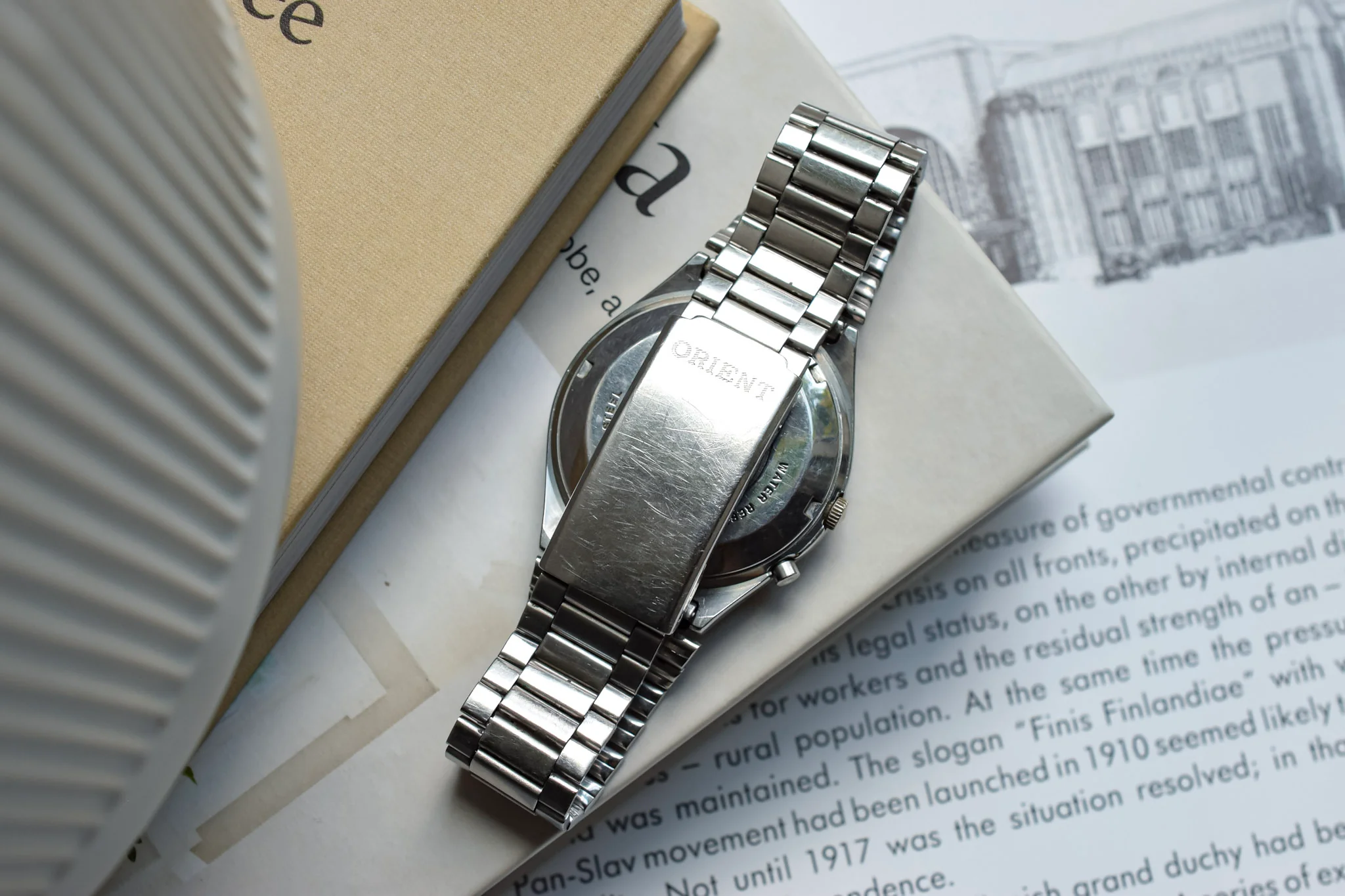 70s Orient Crystal Sunburst Blue Dial - Image 4