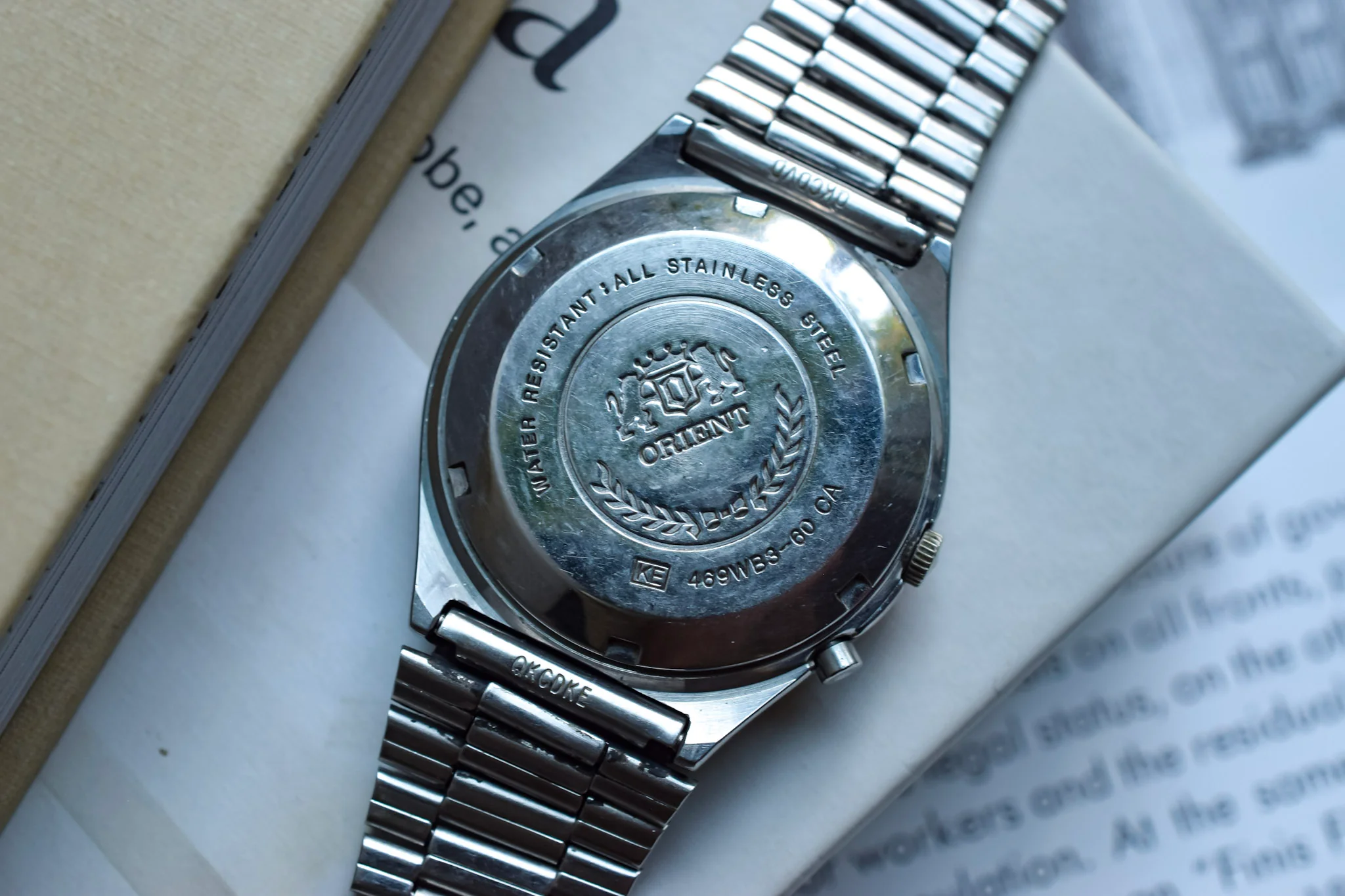 70s Orient Crystal Sunburst Blue Dial - Image 5