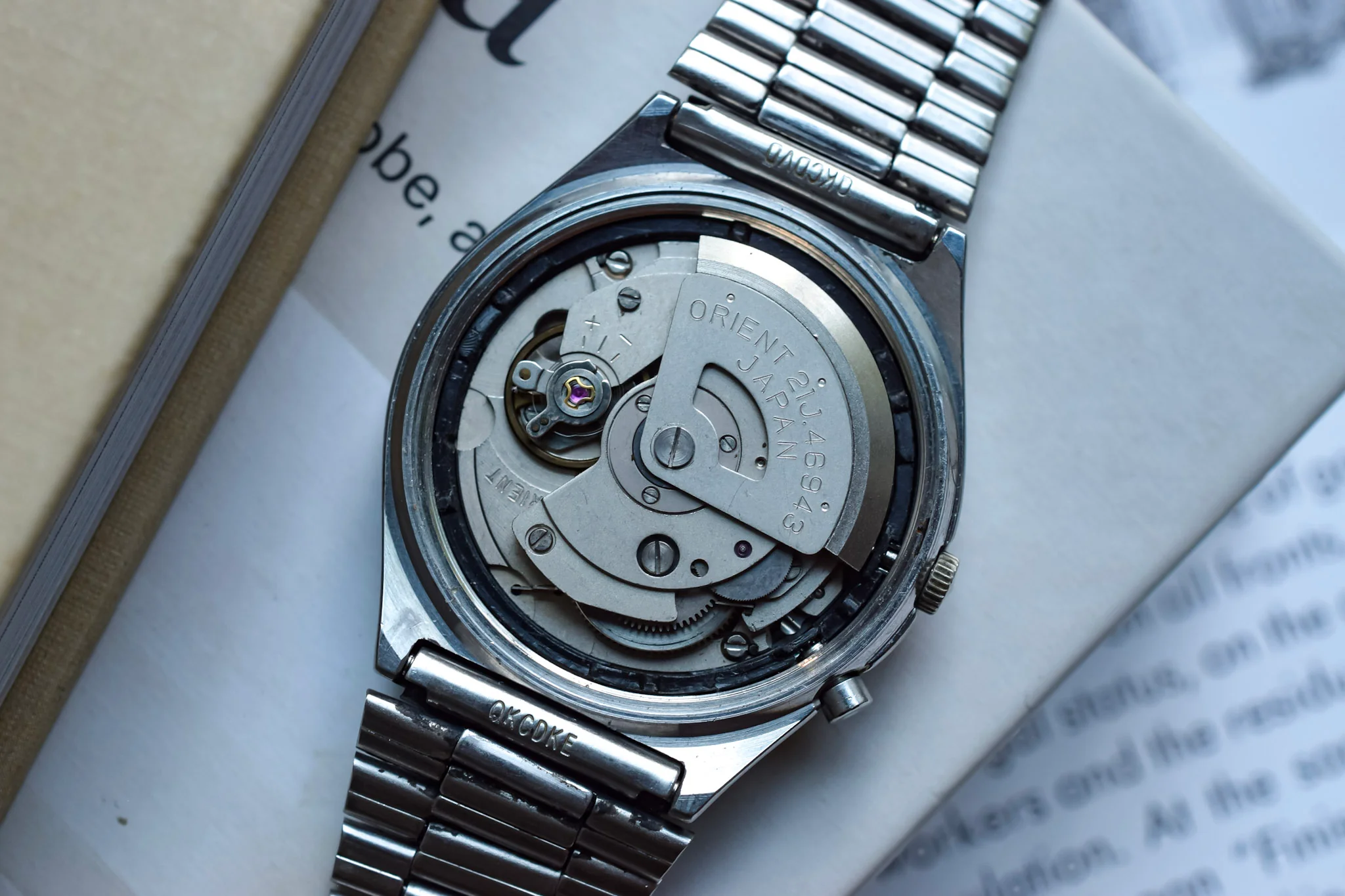 70s Orient Crystal Sunburst Blue Dial - Image 6
