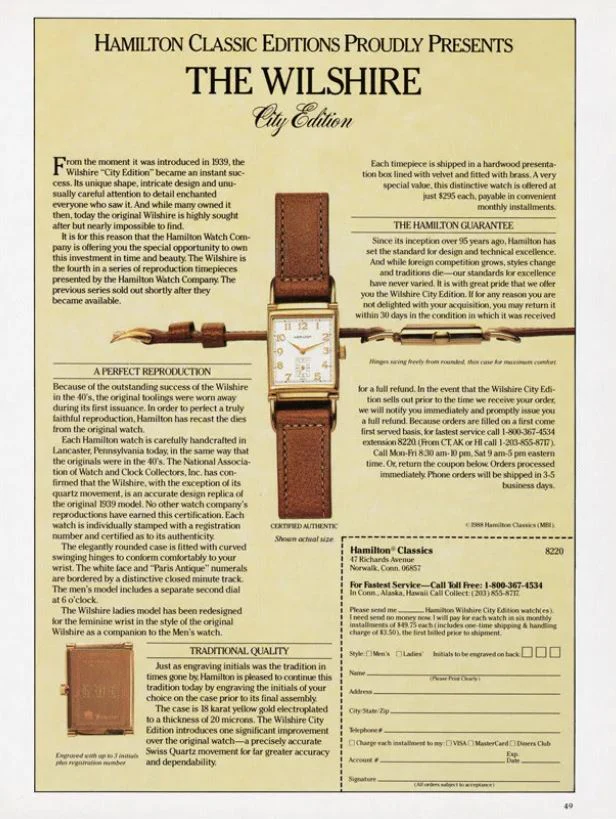 80s Hamilton Gilt Dial Wilshire Registered Edition - Image 10