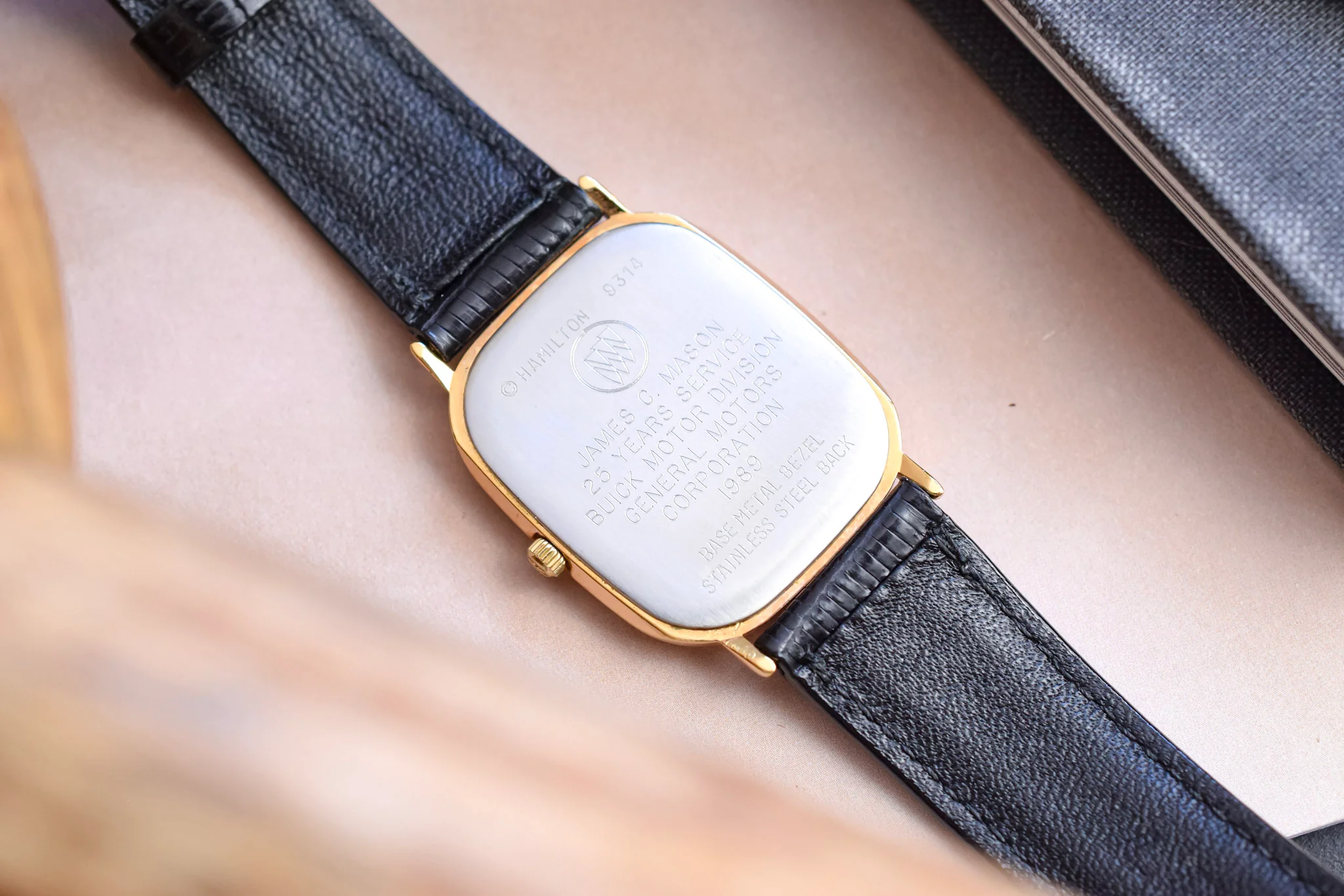 80s Hamilton Masterpiece Checkered Dial Ellipse - GM Award - Image 7