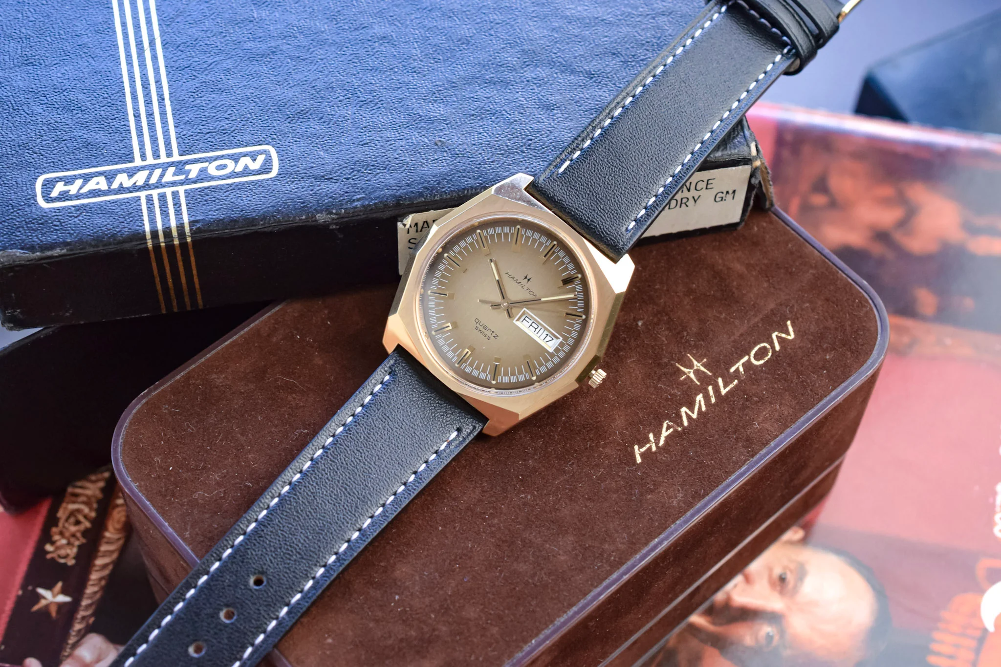 80s Hamilton Octo Day-Date in Box - GM Award - Image 12
