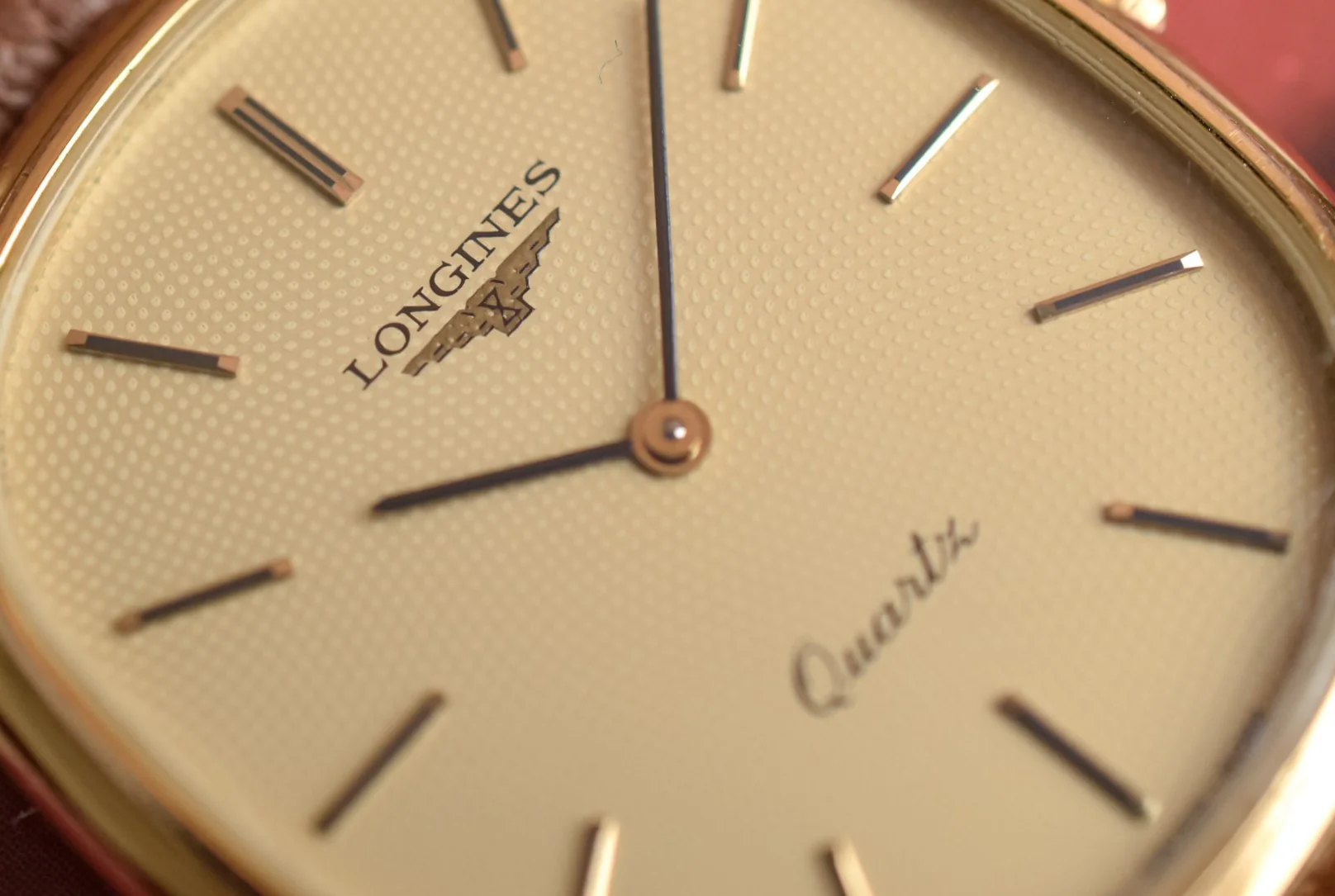 80s Longines Quartz Mosaic Motif Dial Ellipse - Image 4