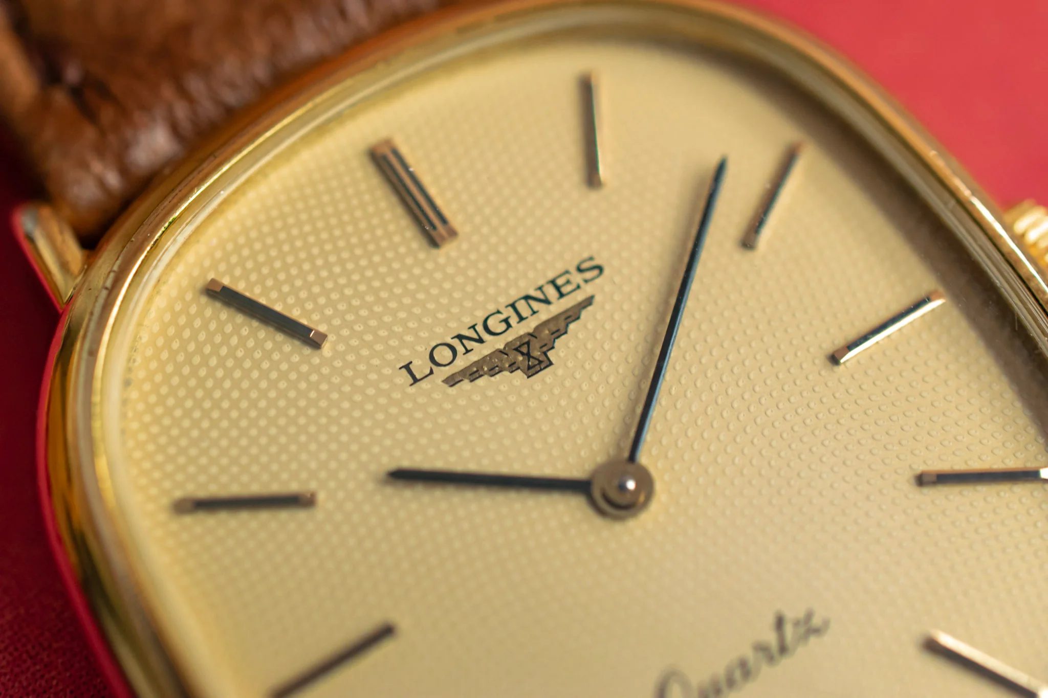 80s Longines Quartz Mosaic Motif Dial Ellipse - Image 5