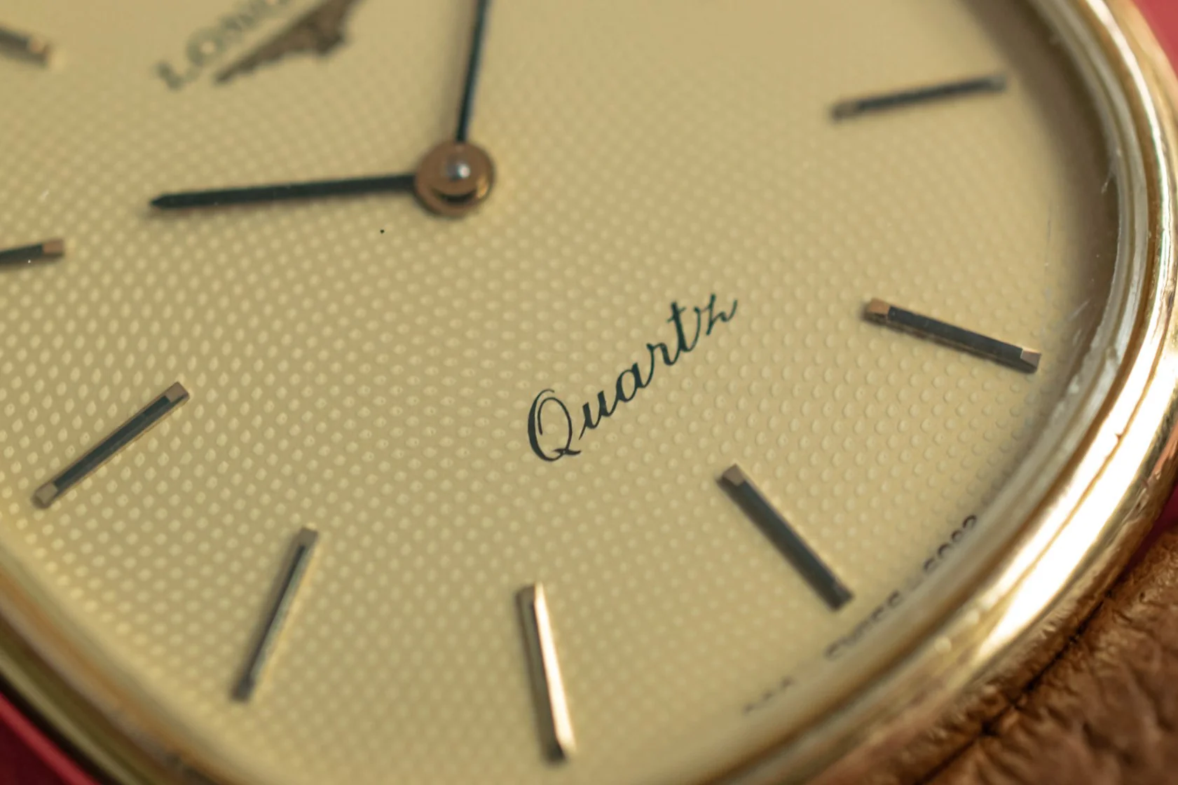 80s Longines Quartz Mosaic Motif Dial Ellipse - Image 7