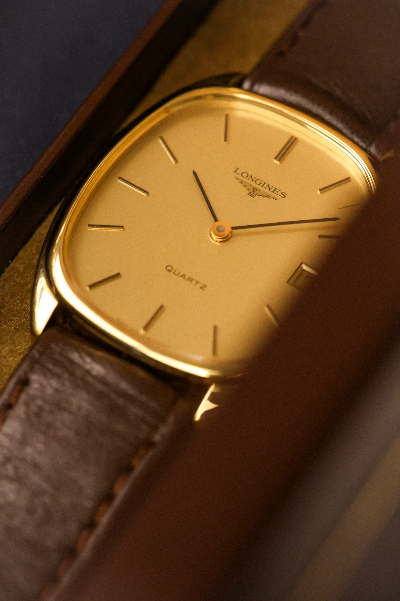 80s Longines Quartz Linen Calendar Ellipse - Full Set - Image 3