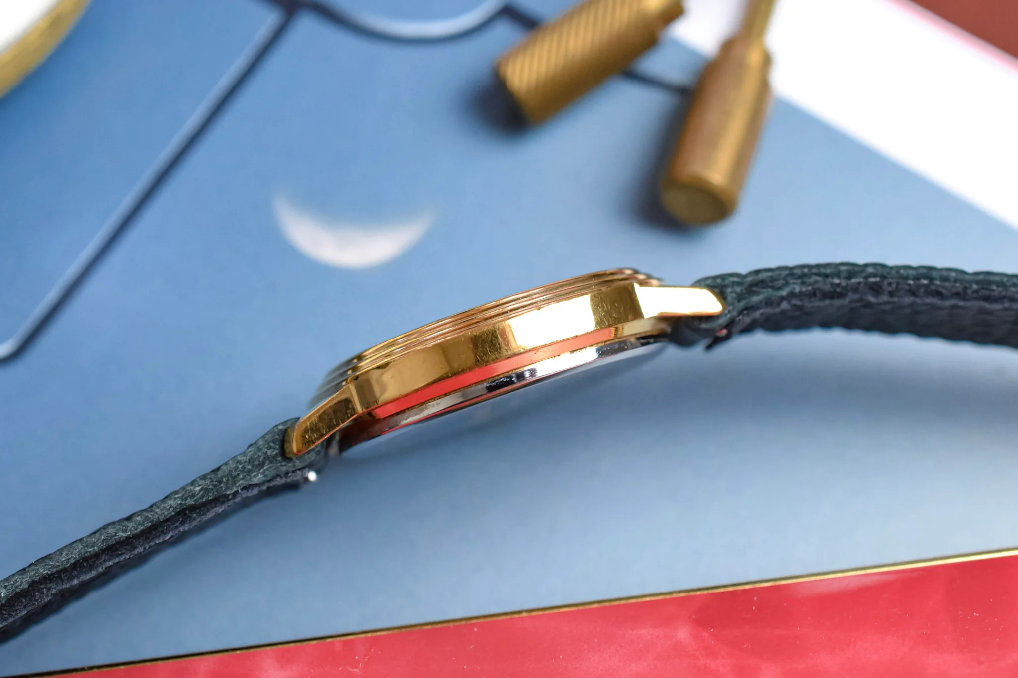 Gruen Precision Stepped Bezel Zodiac Sign Day & Night - Image 10