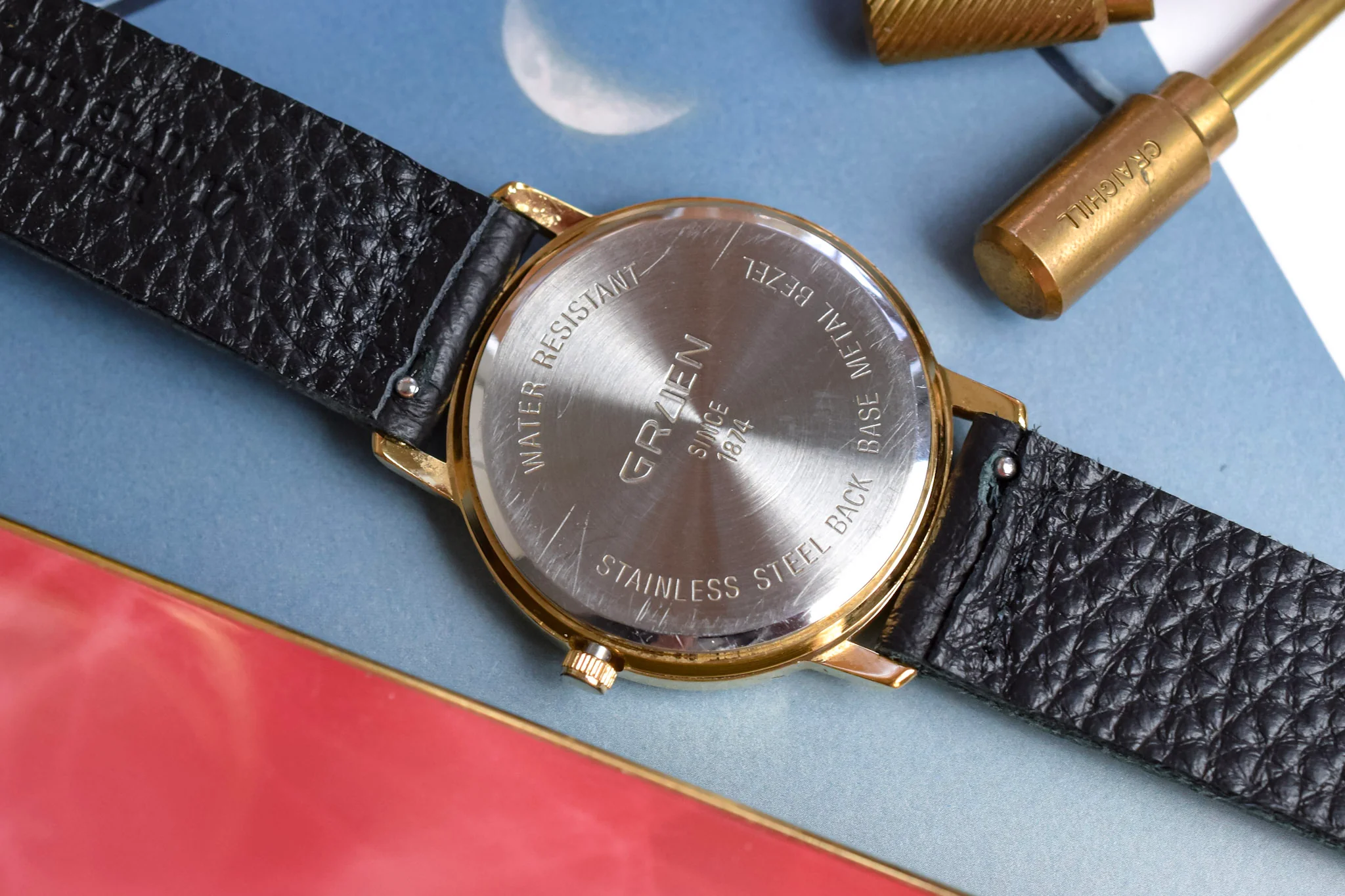 Gruen Precision Stepped Bezel Zodiac Sign Day & Night - Image 11