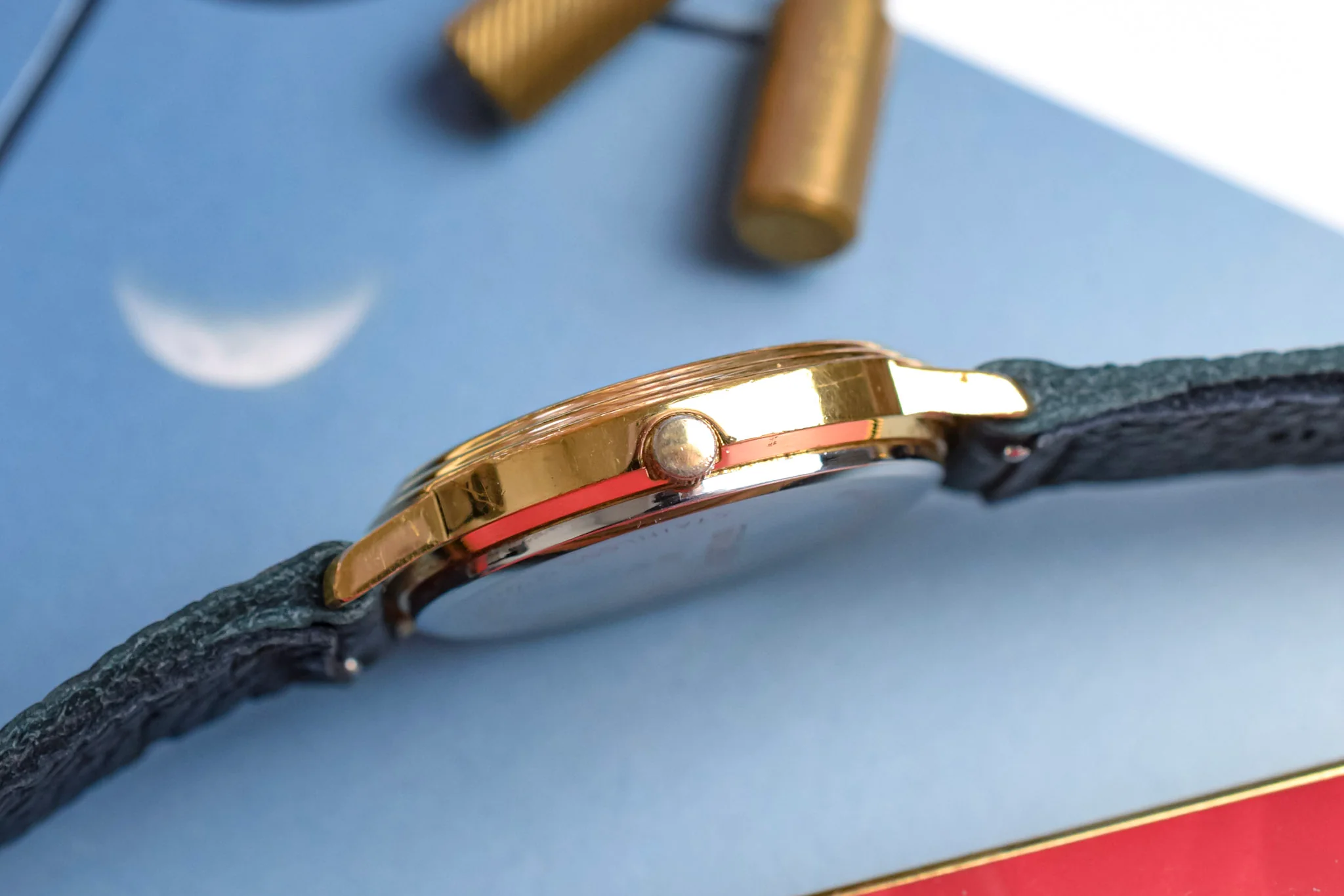Gruen Precision Stepped Bezel Zodiac Sign Day & Night - Image 9