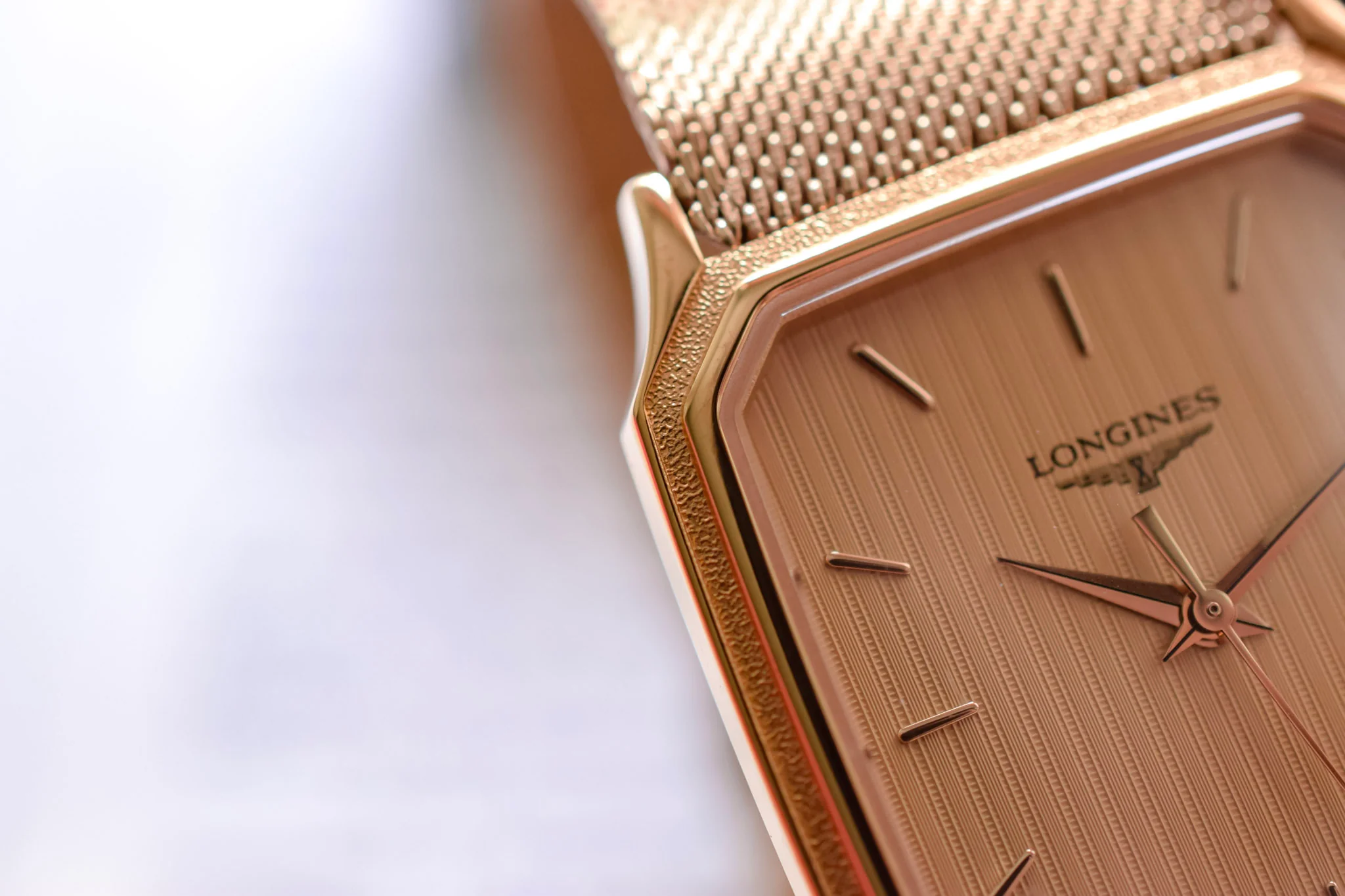 Longines Champagne Tapestry Quartz Octo - "Shell" Service Award - Image 8