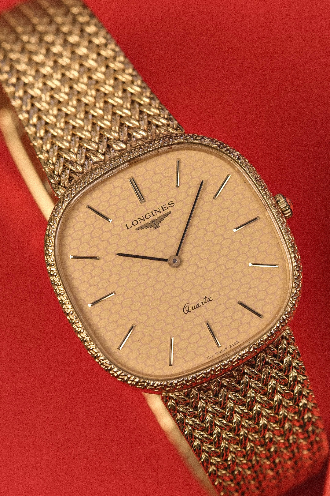 Longines Quartz Golden Honeycomb Lattice - Image 3