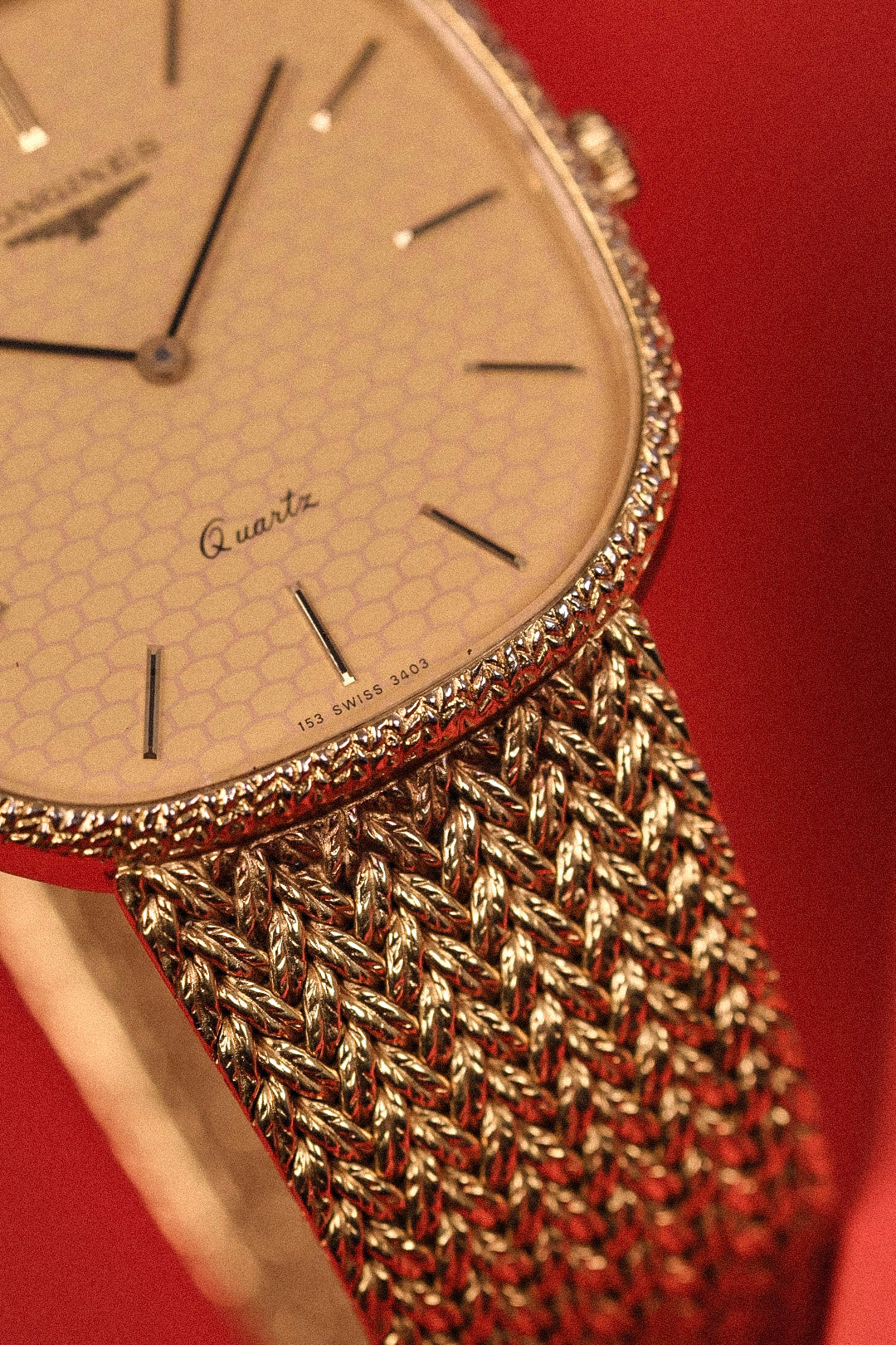 Longines Quartz Golden Honeycomb Lattice - Image 4