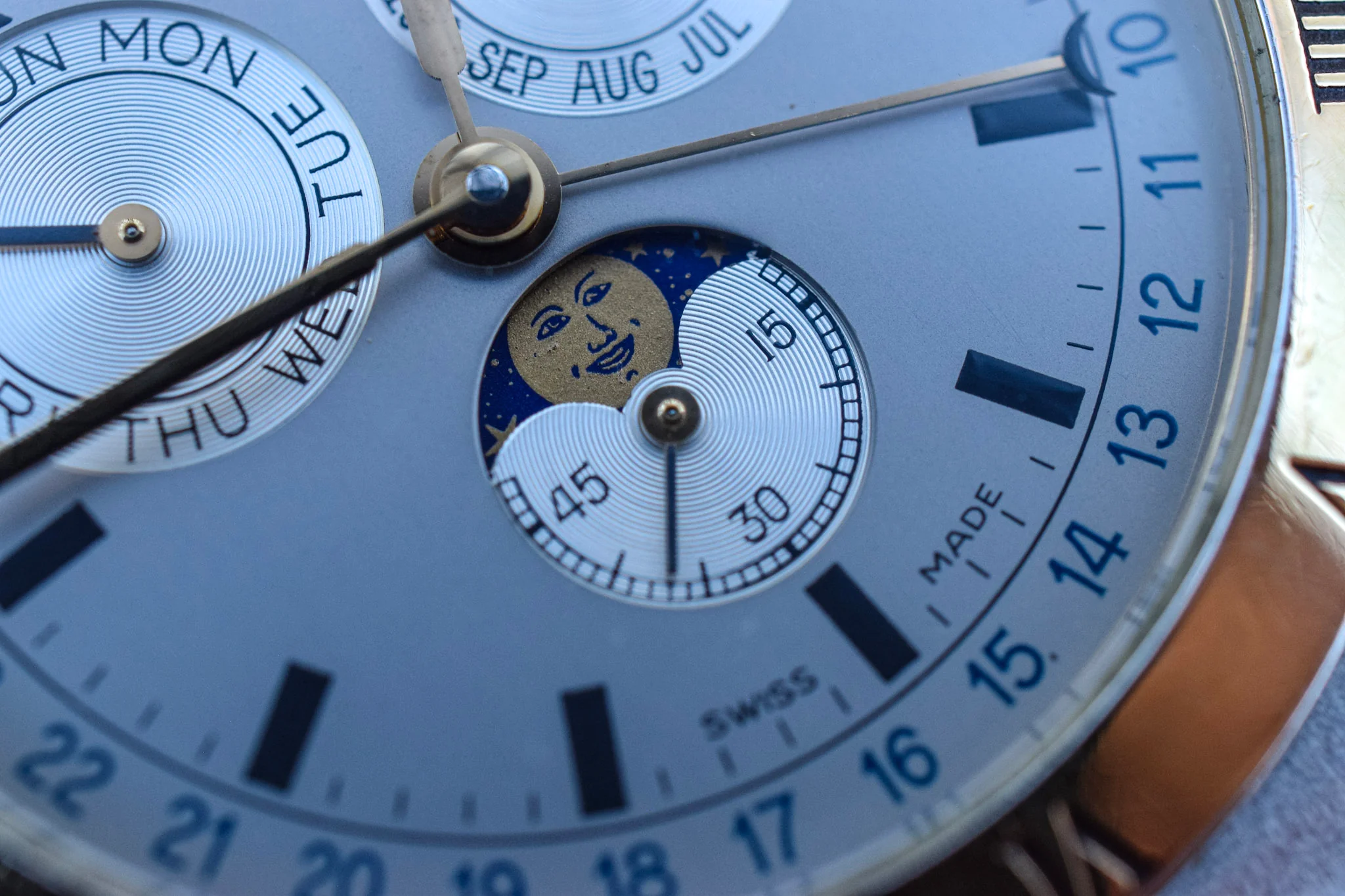 Neo-vintage Movado Moonphase Triple Calendar - Image 5
