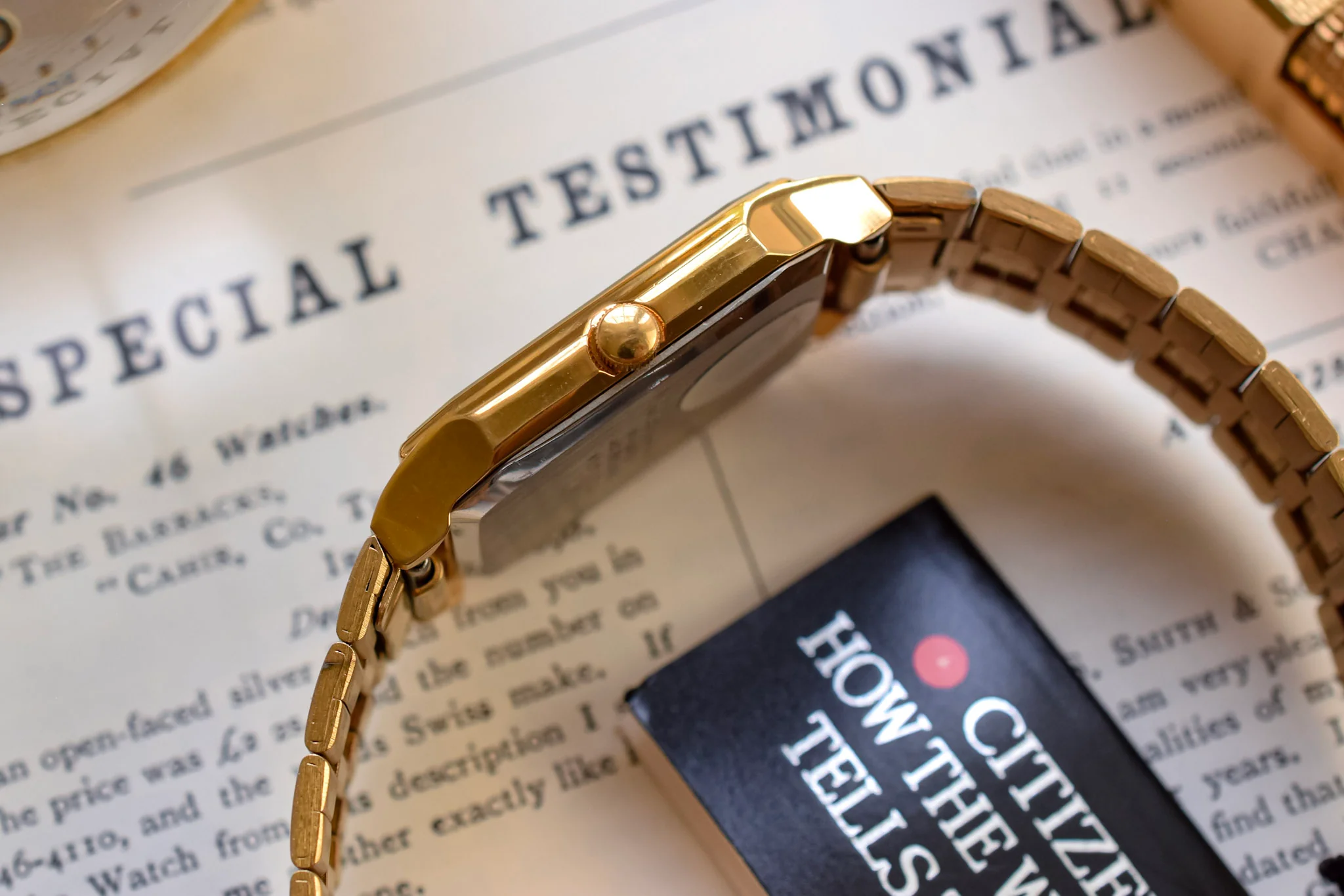 Neo-vintage NOS Citizen CQ Honeycomb Chiclet Octo - Image 3