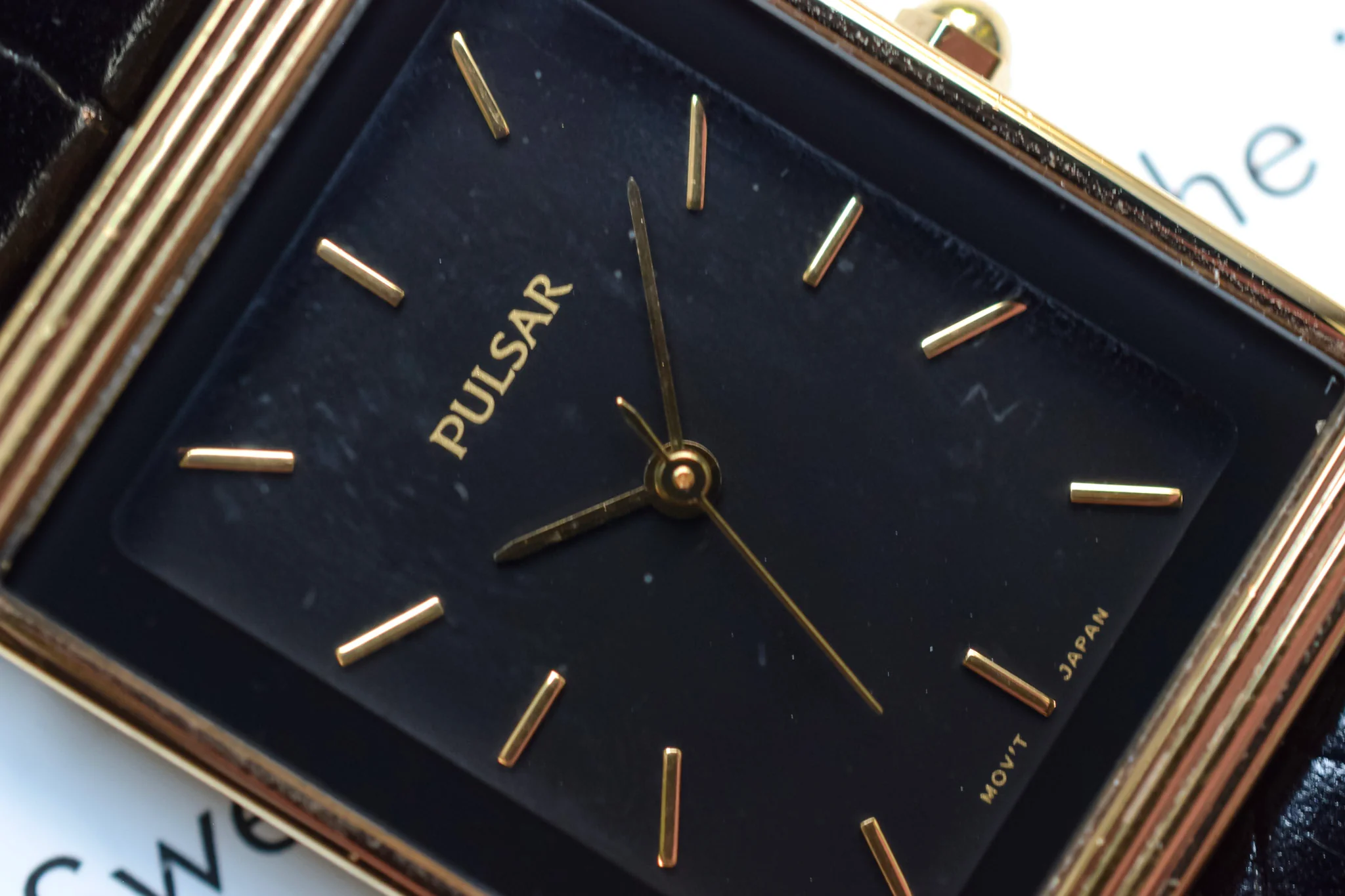 Pulsar "JLC" Black Dial Tank - Image 3