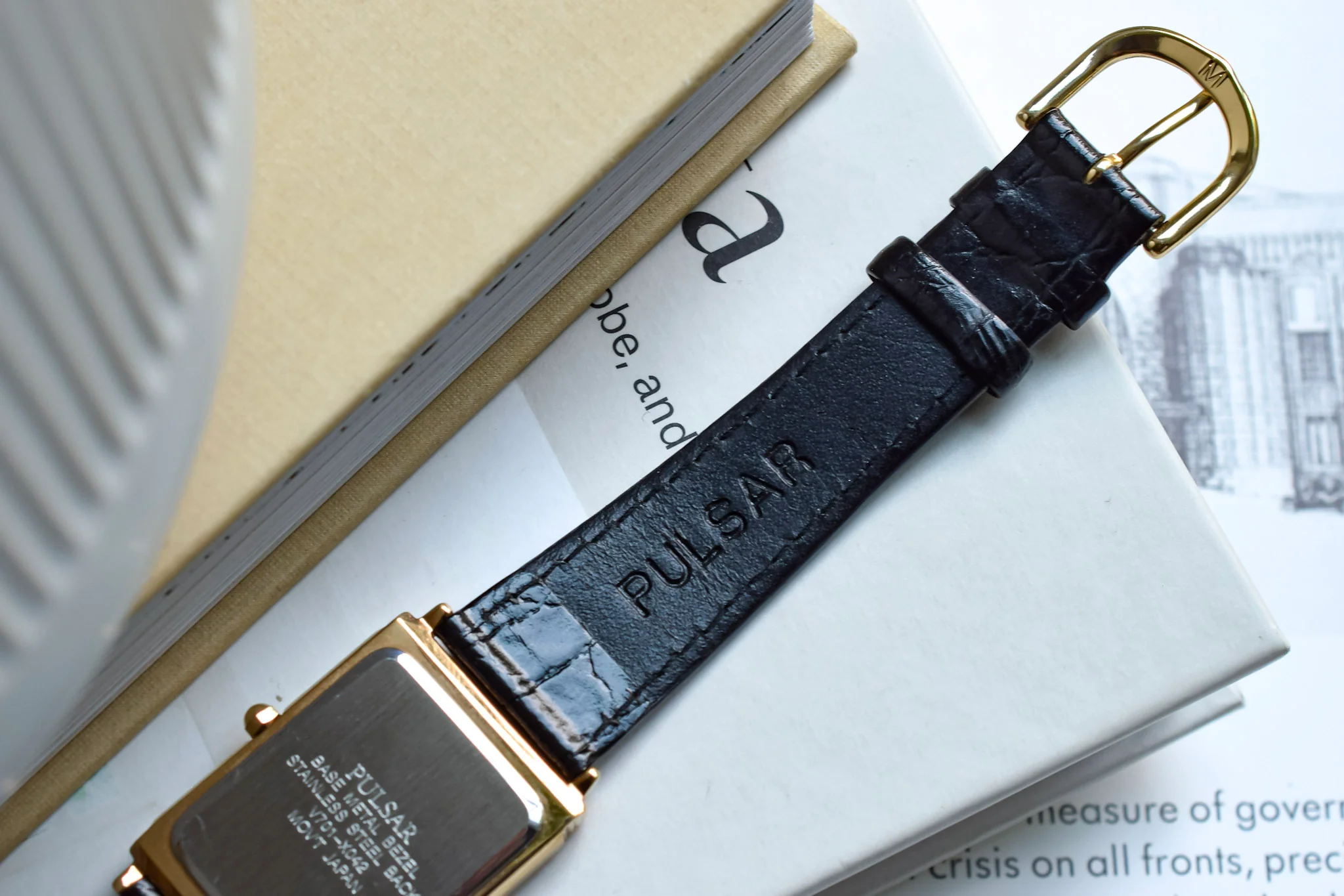 Pulsar "JLC" Black Dial Tank - Image 6