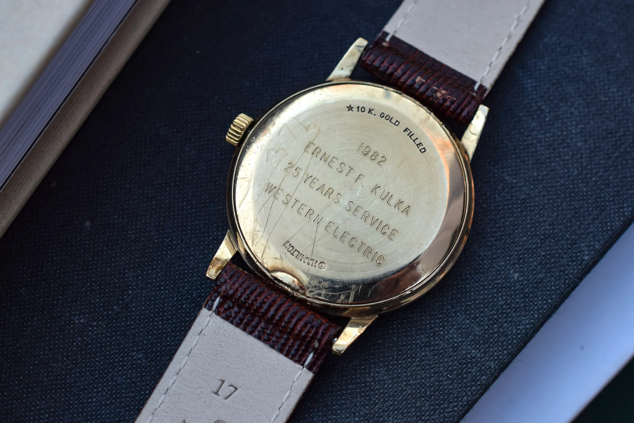 Vintage 10K Gold Filled Hamilton Quartz Watch - Award Piece - Image 9