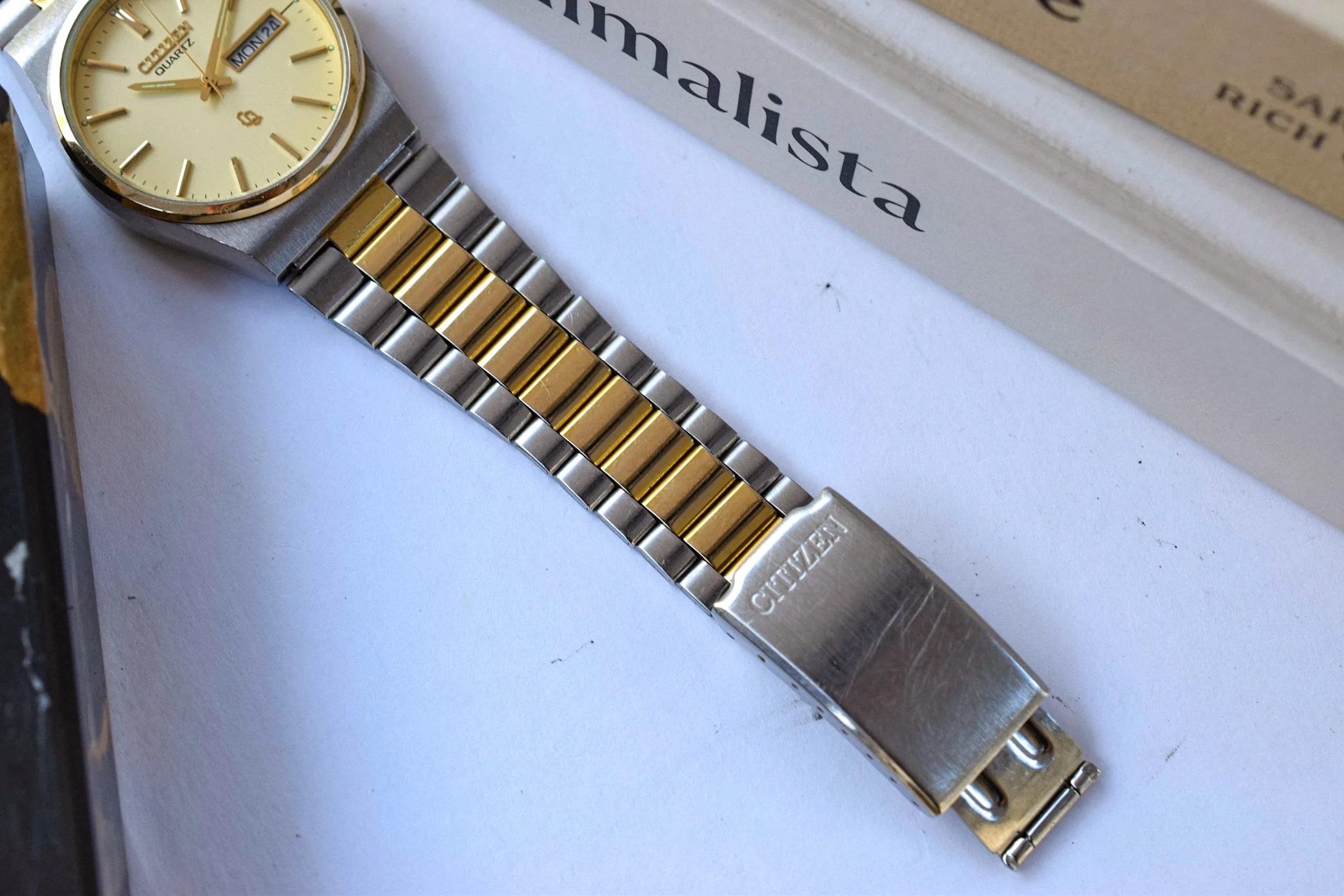 Vintage Citizen Two Toned CQ Day-Date - Image 7