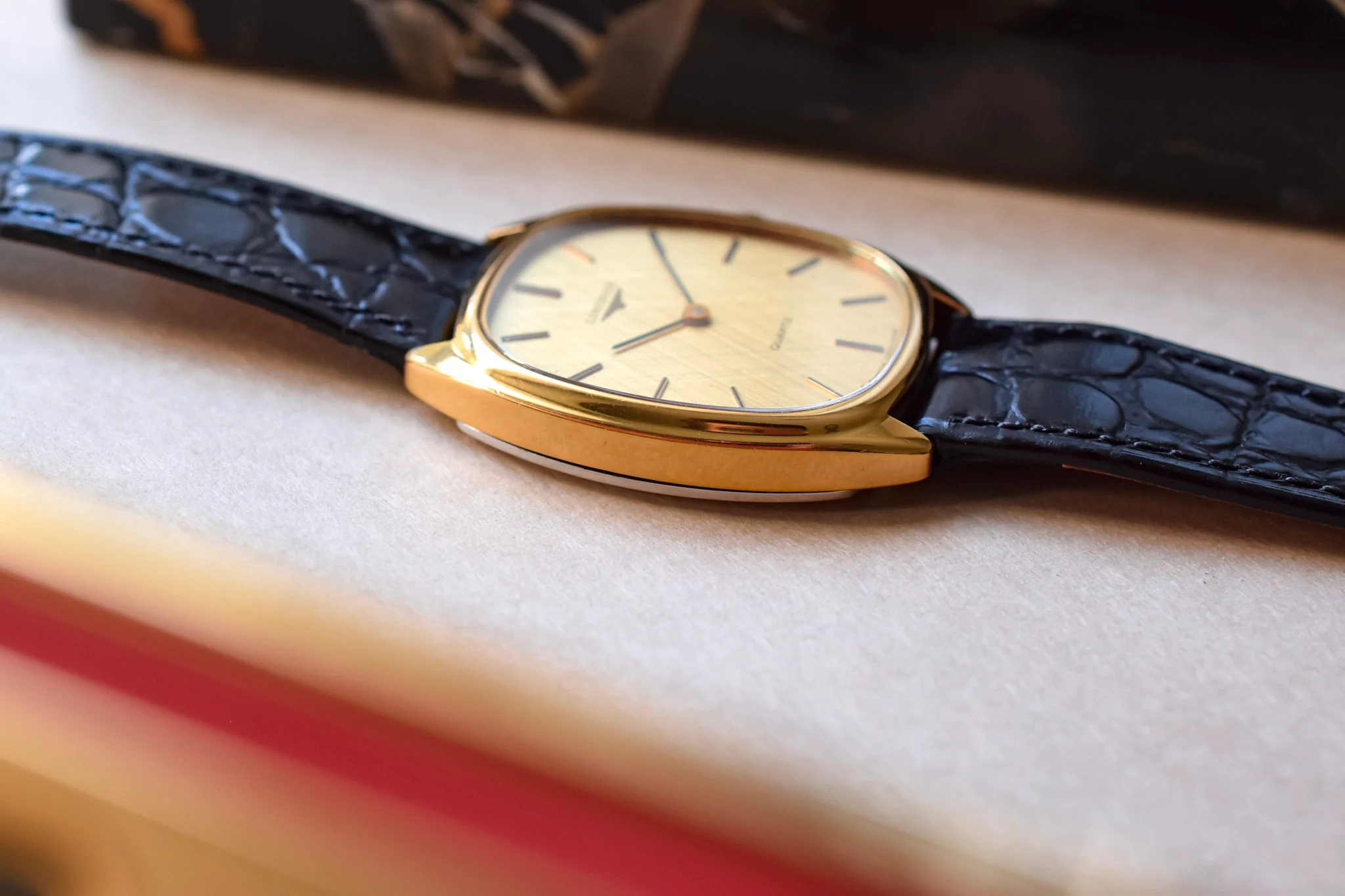 Vintage Longines Linen Ellipse - Image 5