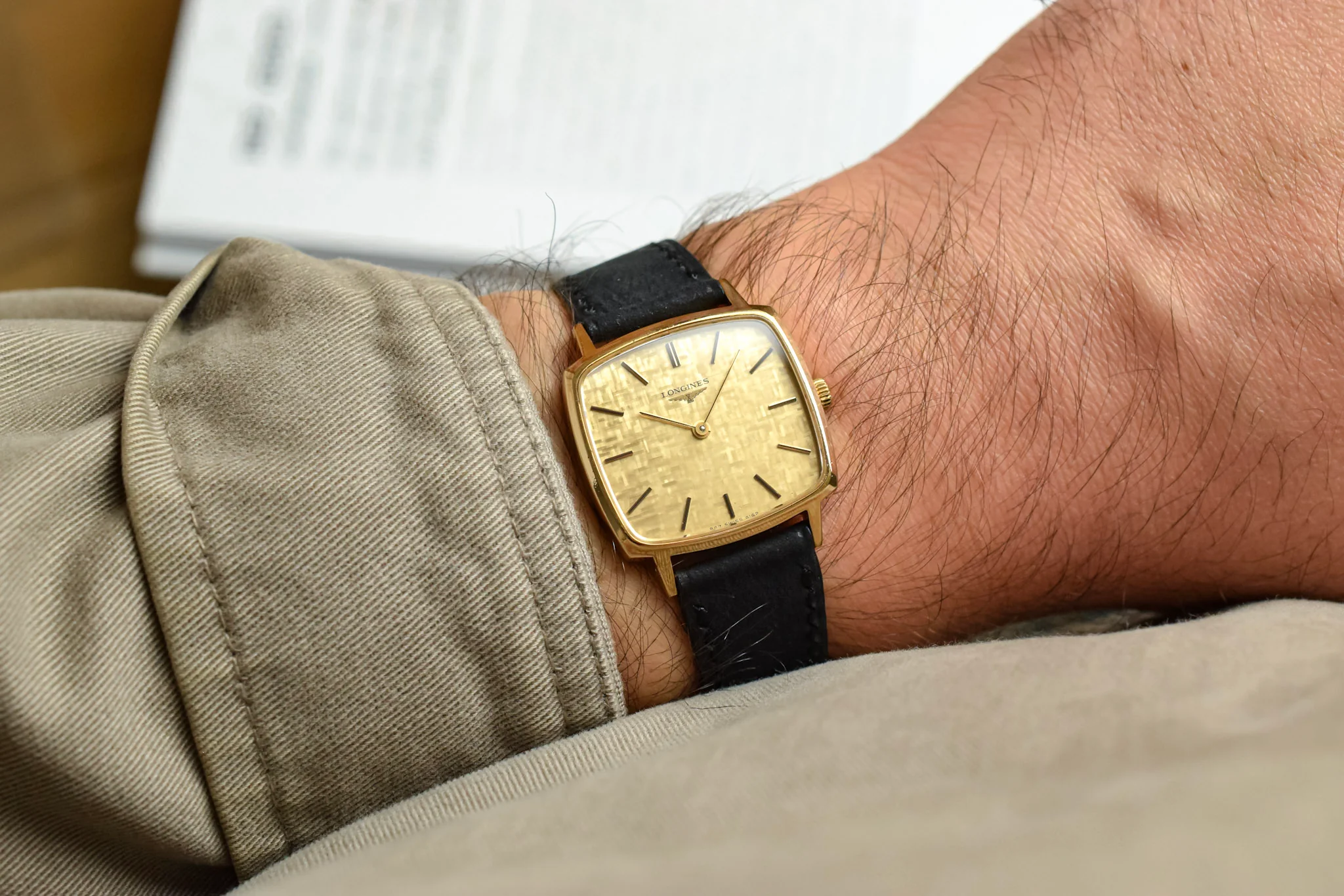 Vintage Longines Mechanical Champagne Pixel TV - Image 3
