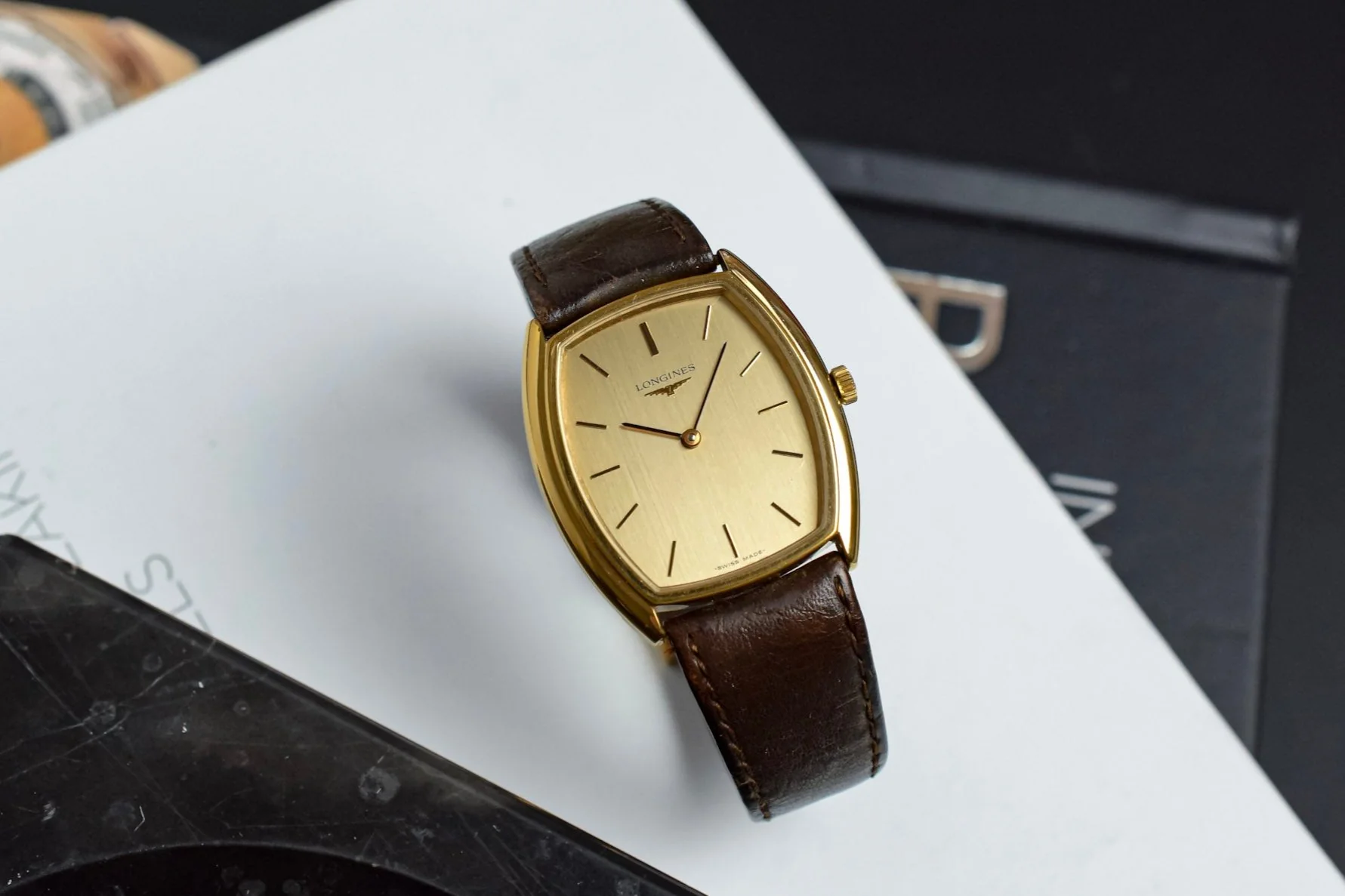 Vintage Longines Mechanical Champagne Tonneau - Image 3