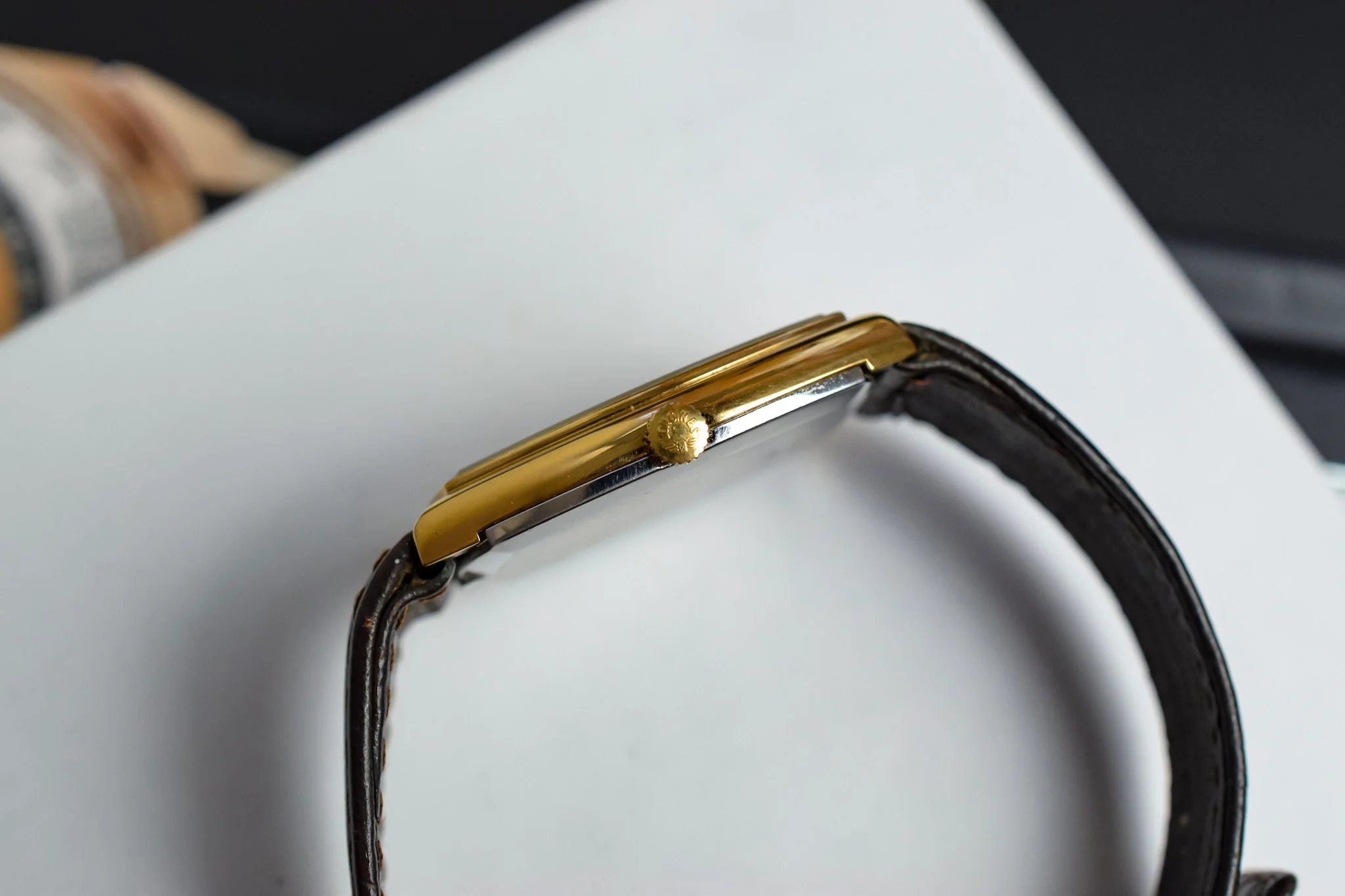 Vintage Longines Mechanical Champagne Tonneau - Image 5