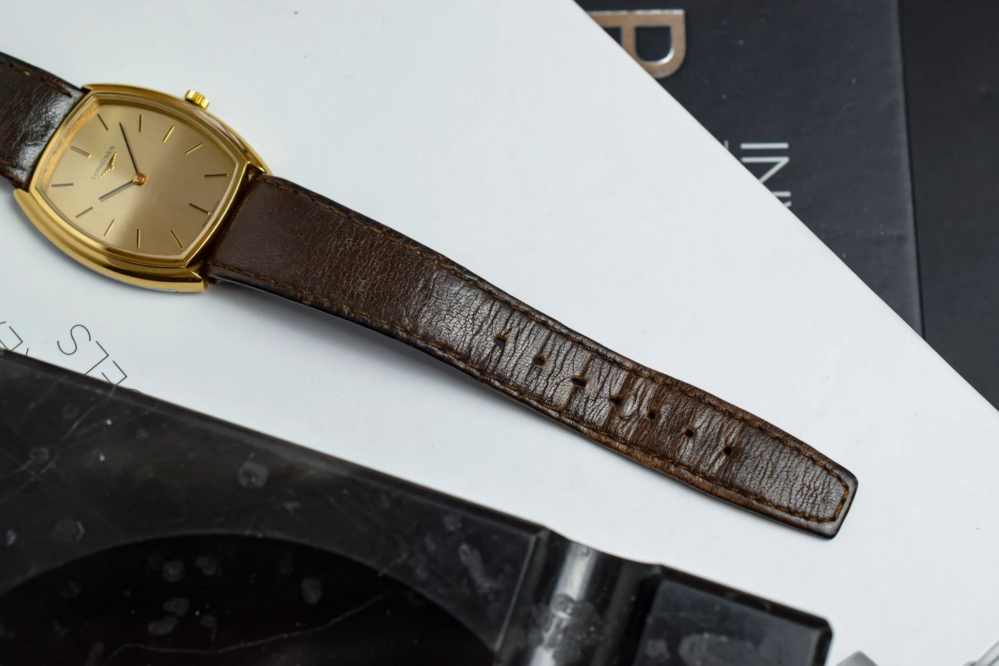 Vintage Longines Mechanical Champagne Tonneau - Image 7