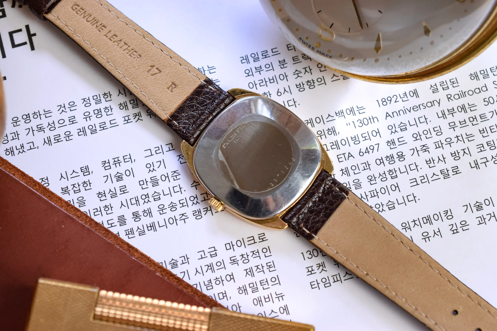 Vintage Longines Mechanical Linen Dial Tonneau - Image 10